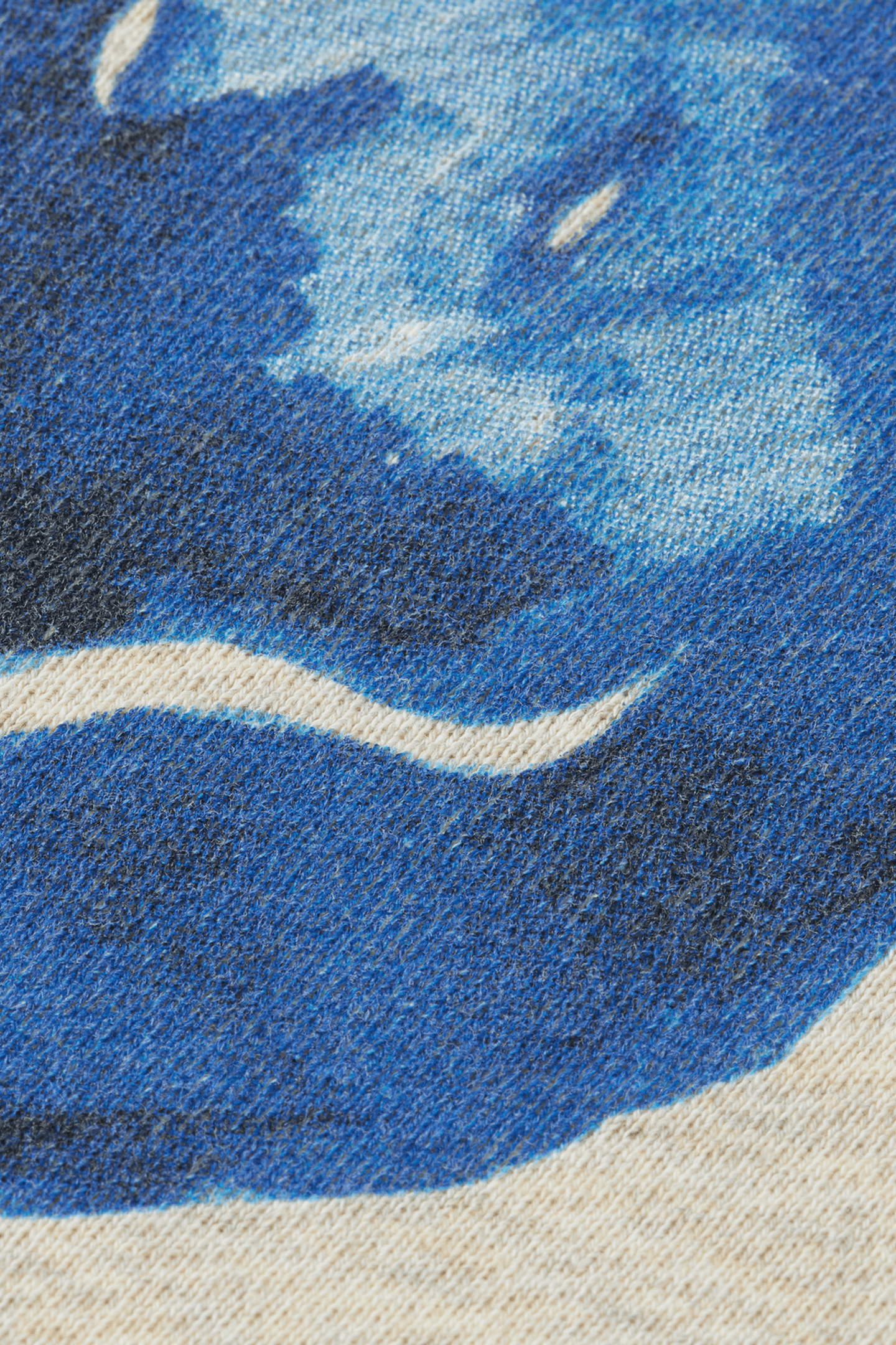 DENIM WASHED ARTWORK SWEATSHIRT ECRU MELANGE 3