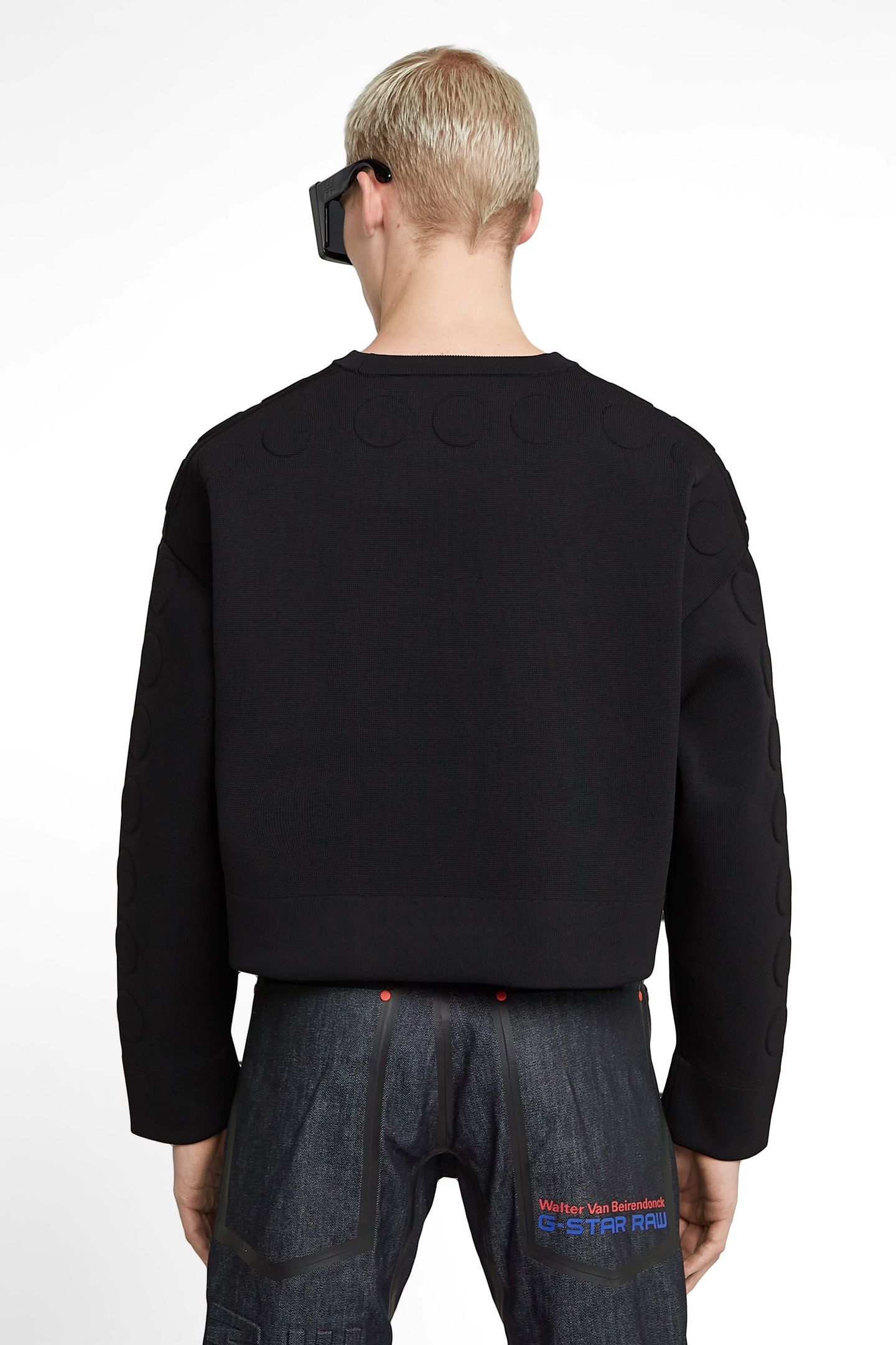 GSXWVB OVERSIZED SHORT SWEAT KNIT BLACK 3