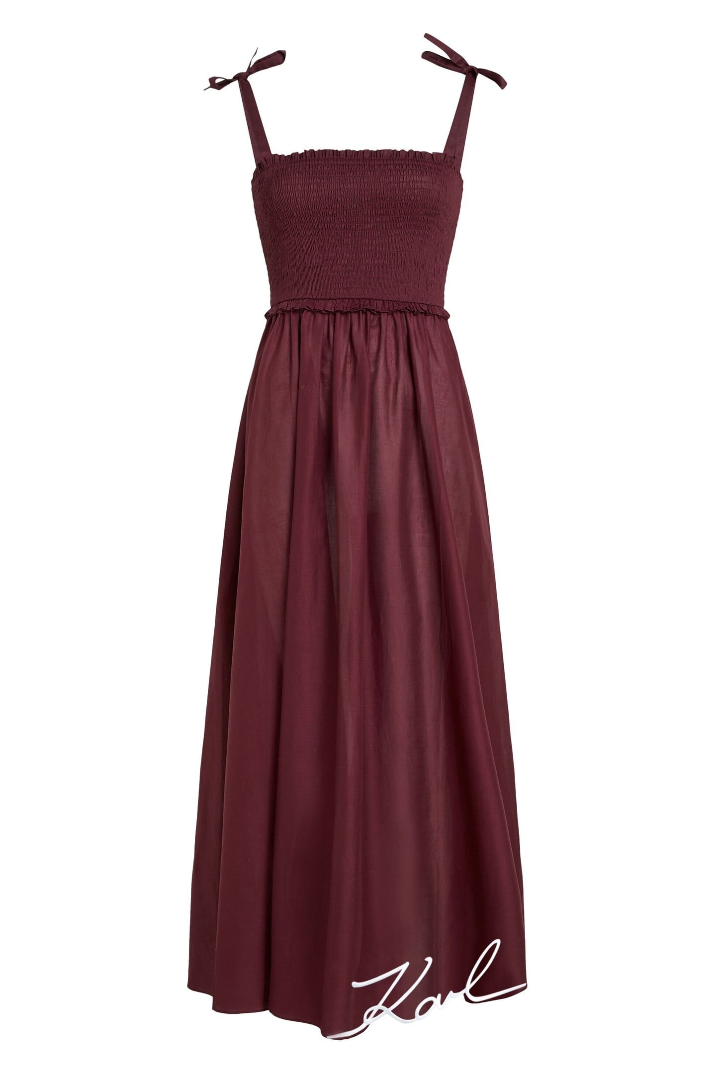 KARL DNA SIGNATURE ANKLE DRESS WINDSOR BURGUNDY 6