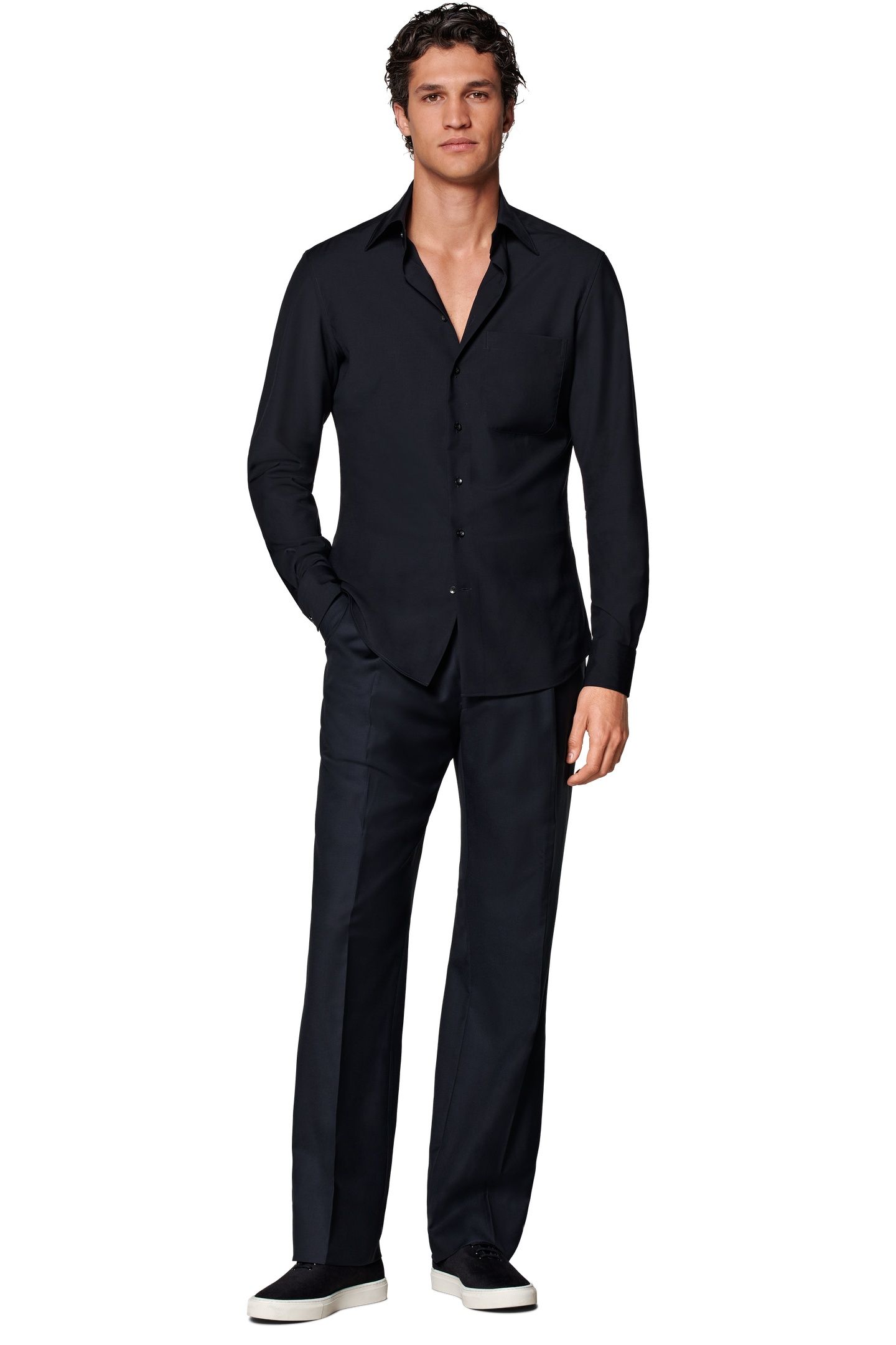 WASHABLE WOOL NAVY CASUAL SHIRTS NAVY 3