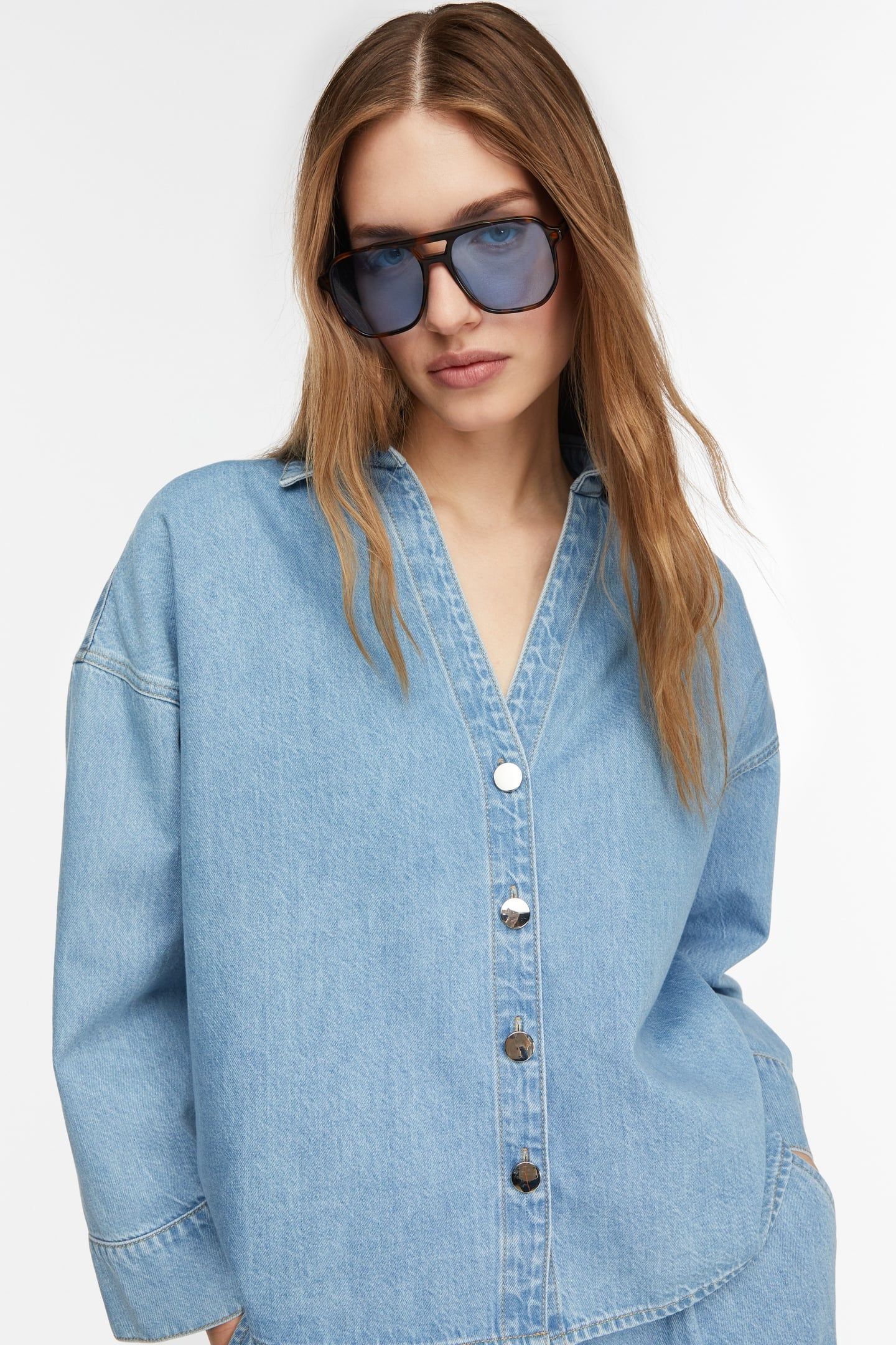 COMMA BLOUSES BLUE DENIM 4