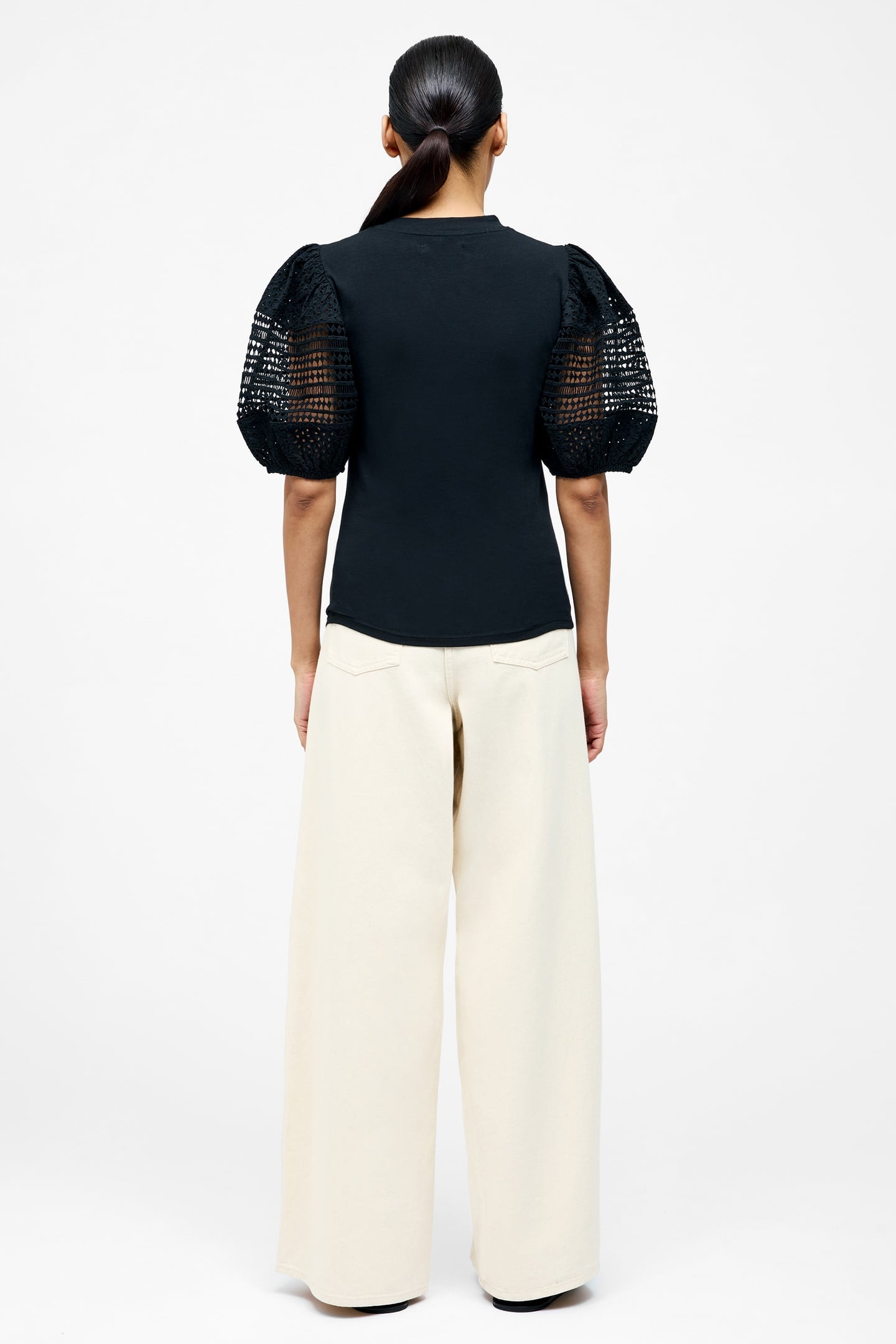 CROCHET LACE SLV BLACK 2