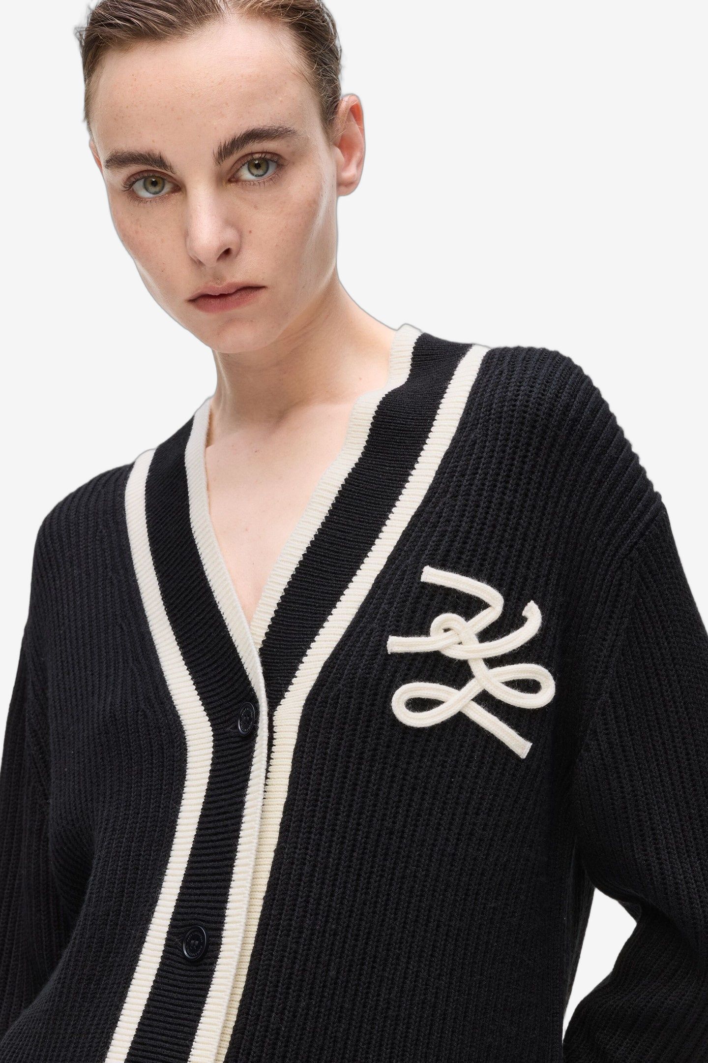 SOUTACHE AUTOGRAPH CARDIGAN BLACK 6
