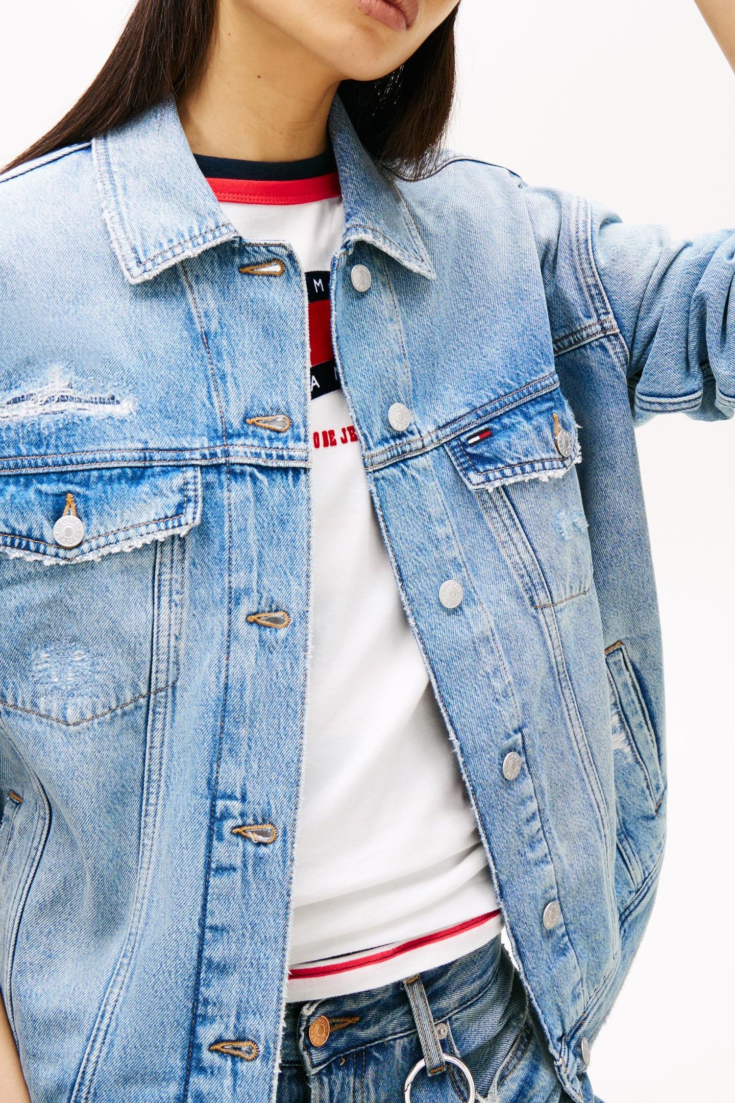 OVERSIZED TRUCKER JACKET DENIM LIGHT 5