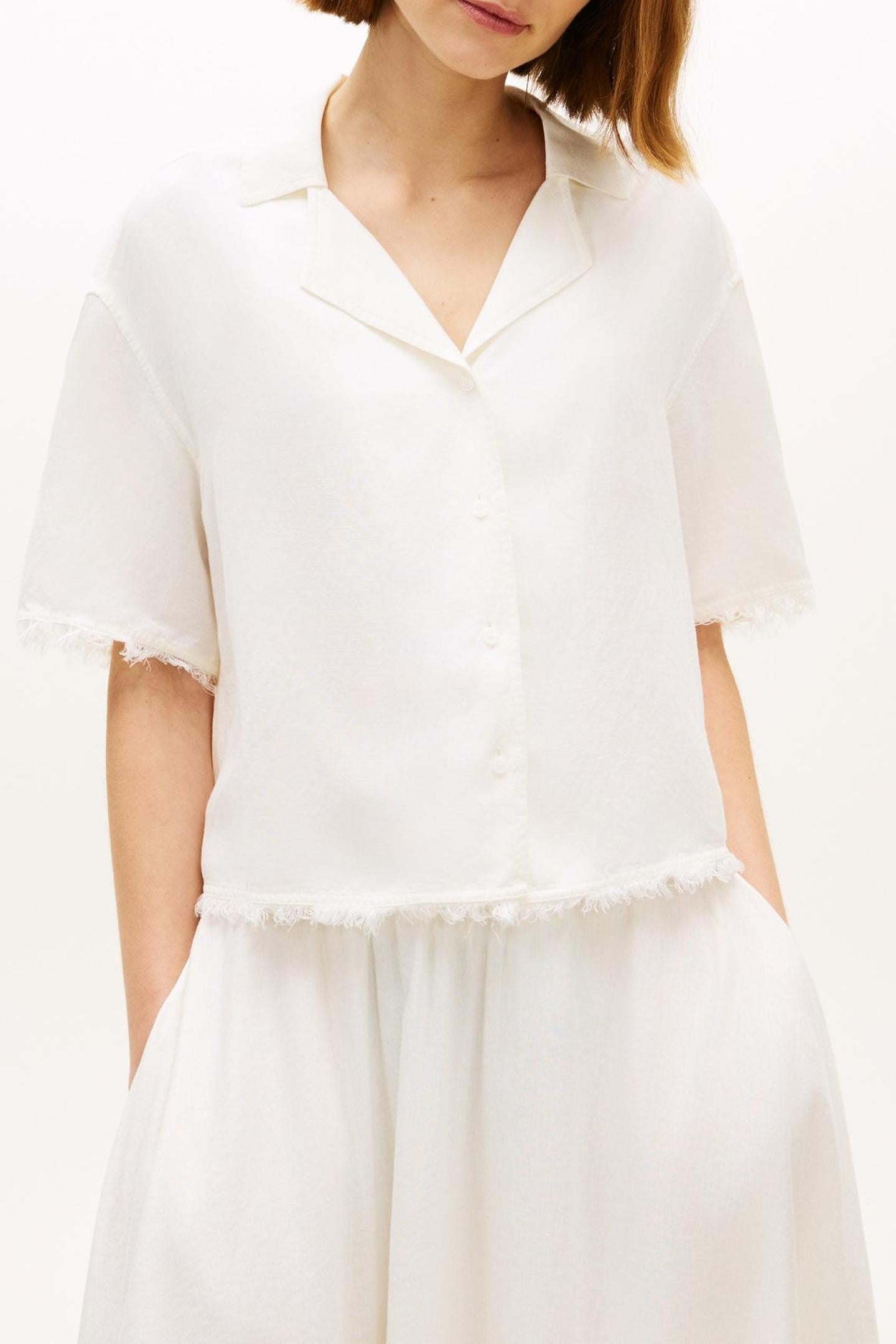 FRAYED VIS/LINEN SS IVORY SILK 2
