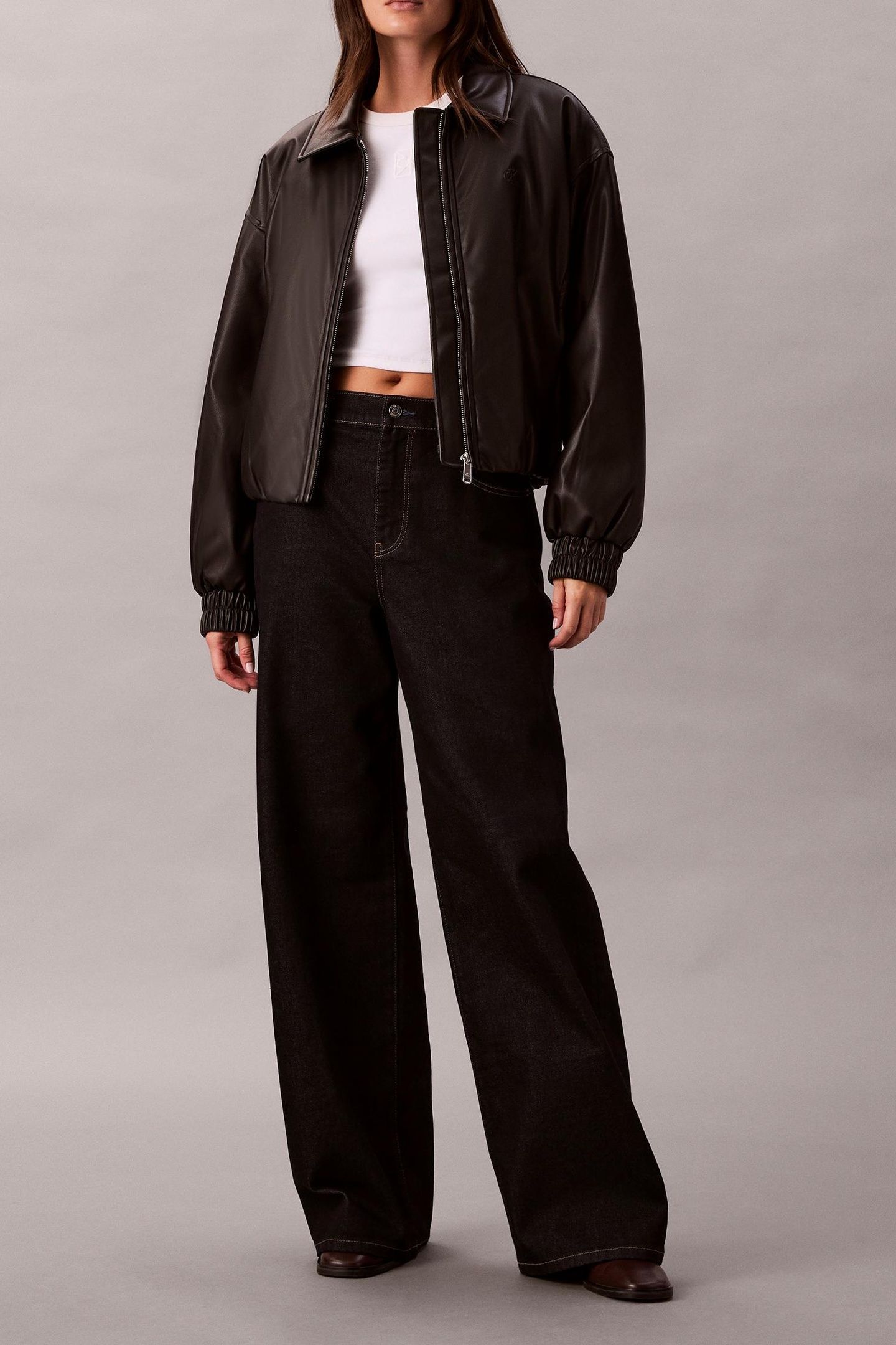 FAUX LEATHER JACKET BLACK 1