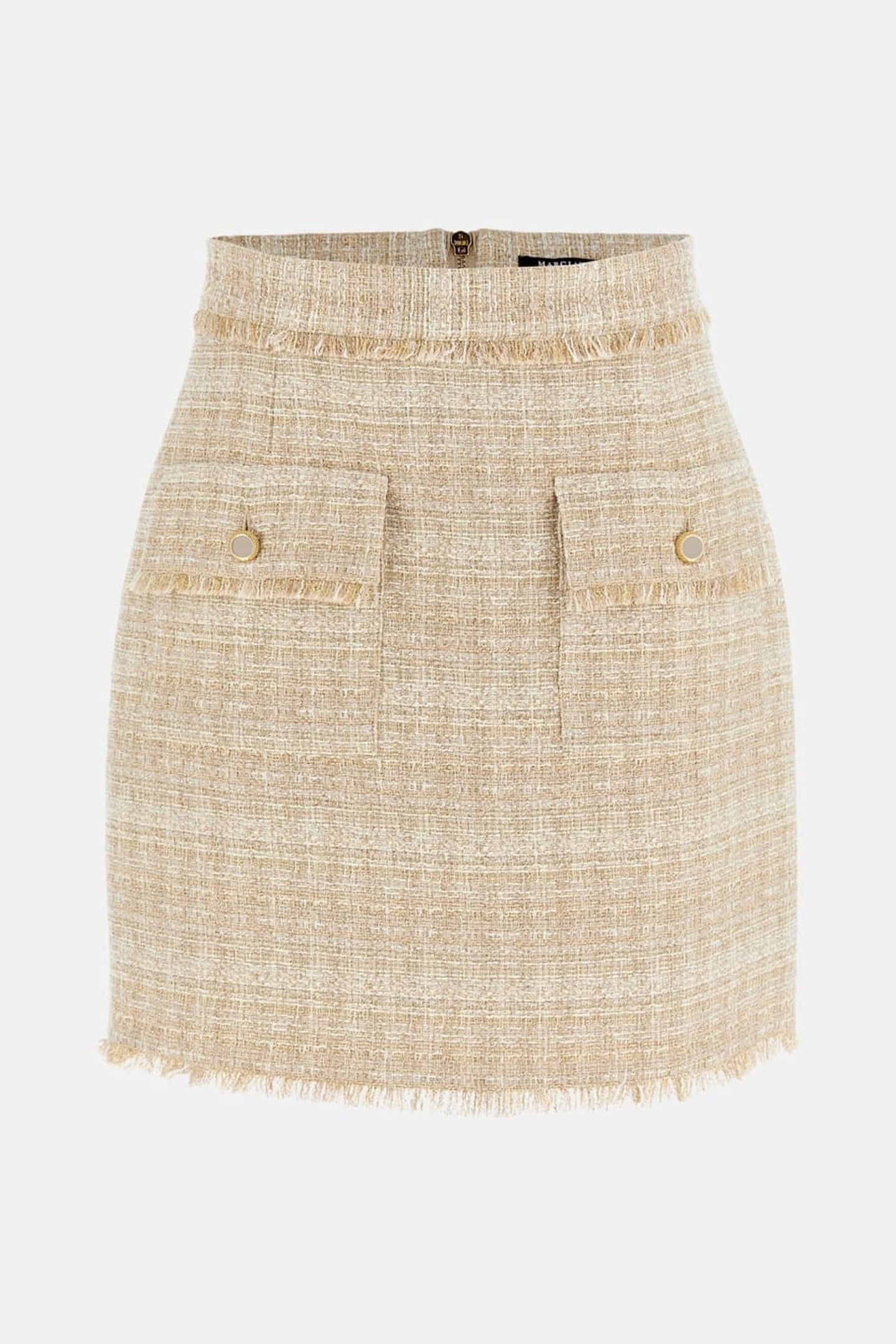 CLAUDIA MINI SKIRT VELVET TAUPE LUX TWE 4