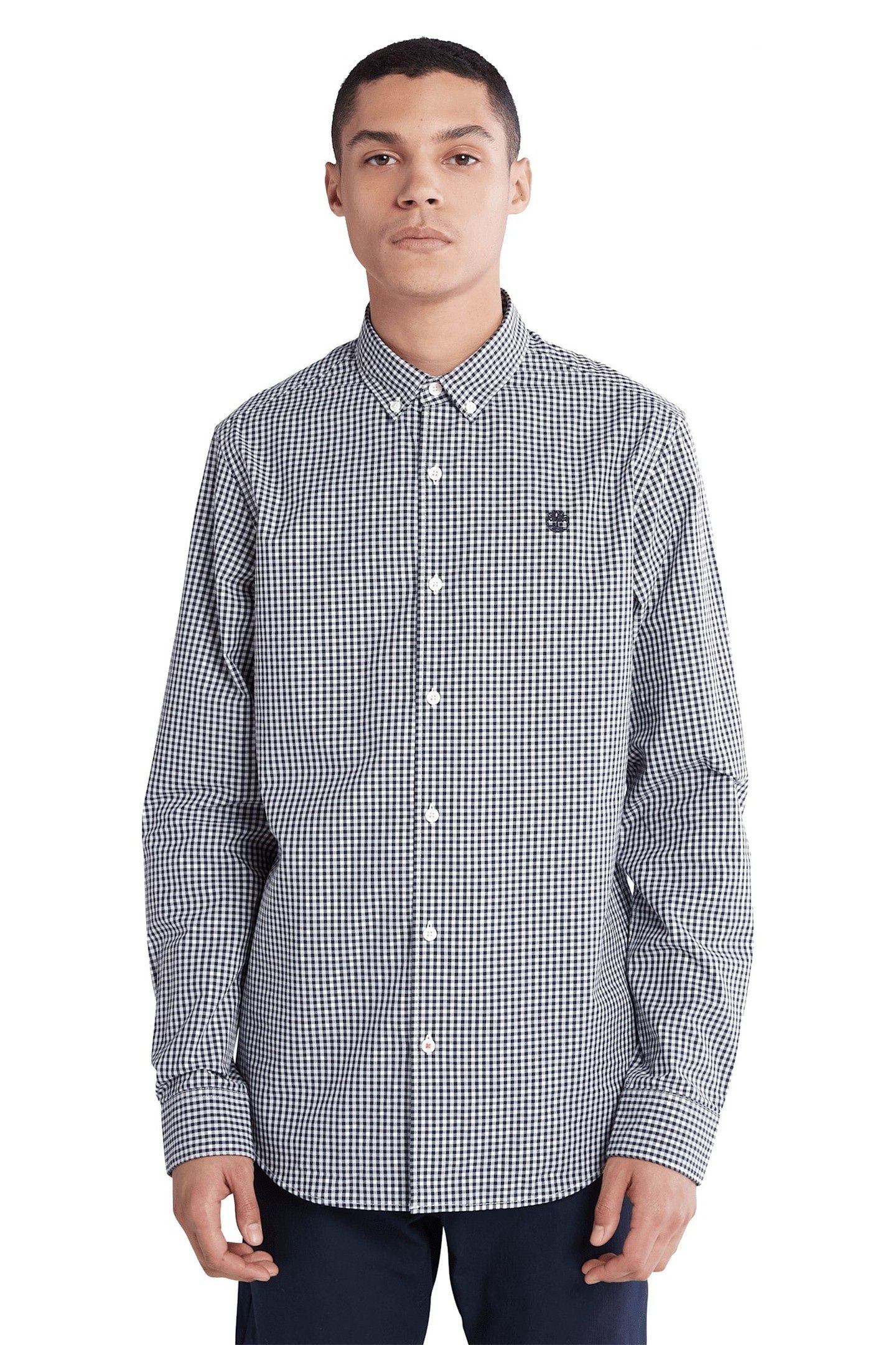 MICRO GINGHAM POPLIN SHIRT DRK SAPPHIRE YD 2