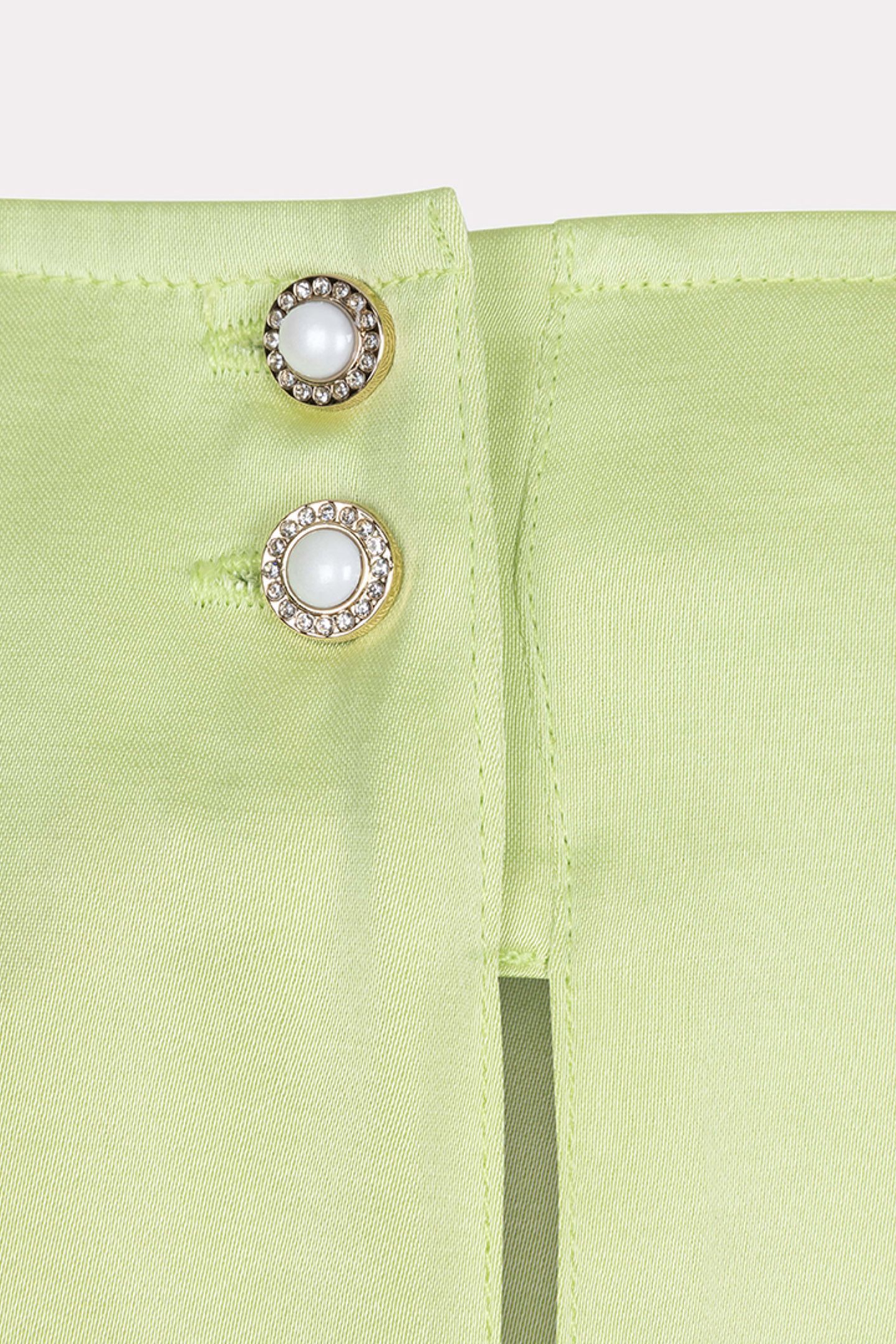 BLOUSE R-NECK SATIN LOOK APPLE GREEN 8