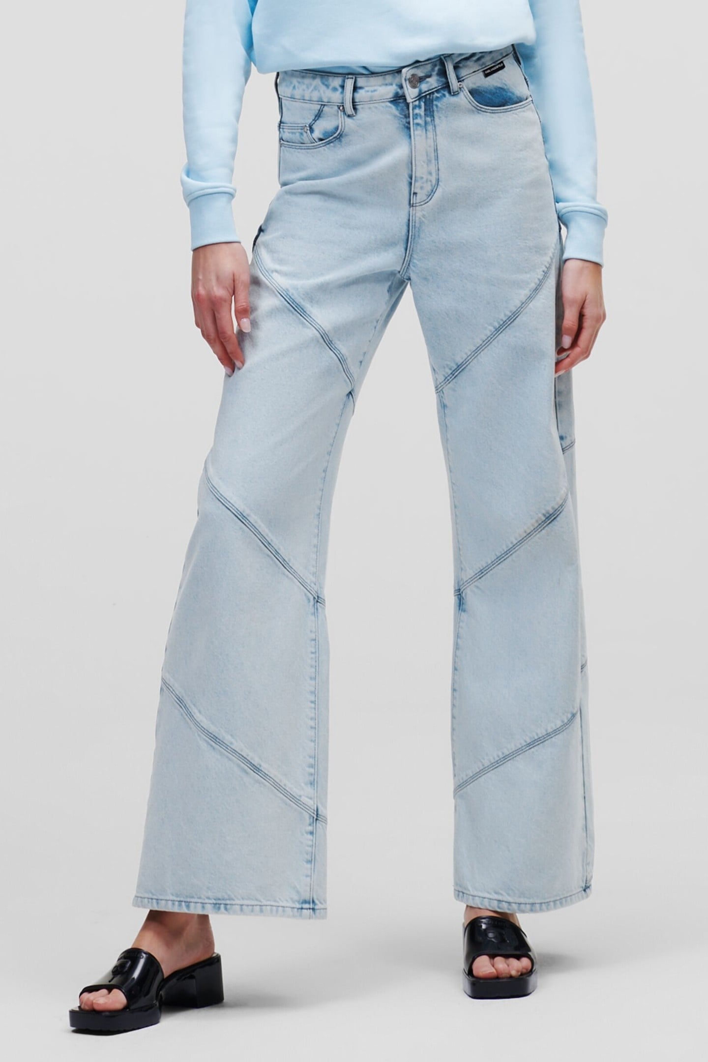 WIDE LEG DENIM PANTS LIGHT BLUE DENIM 1