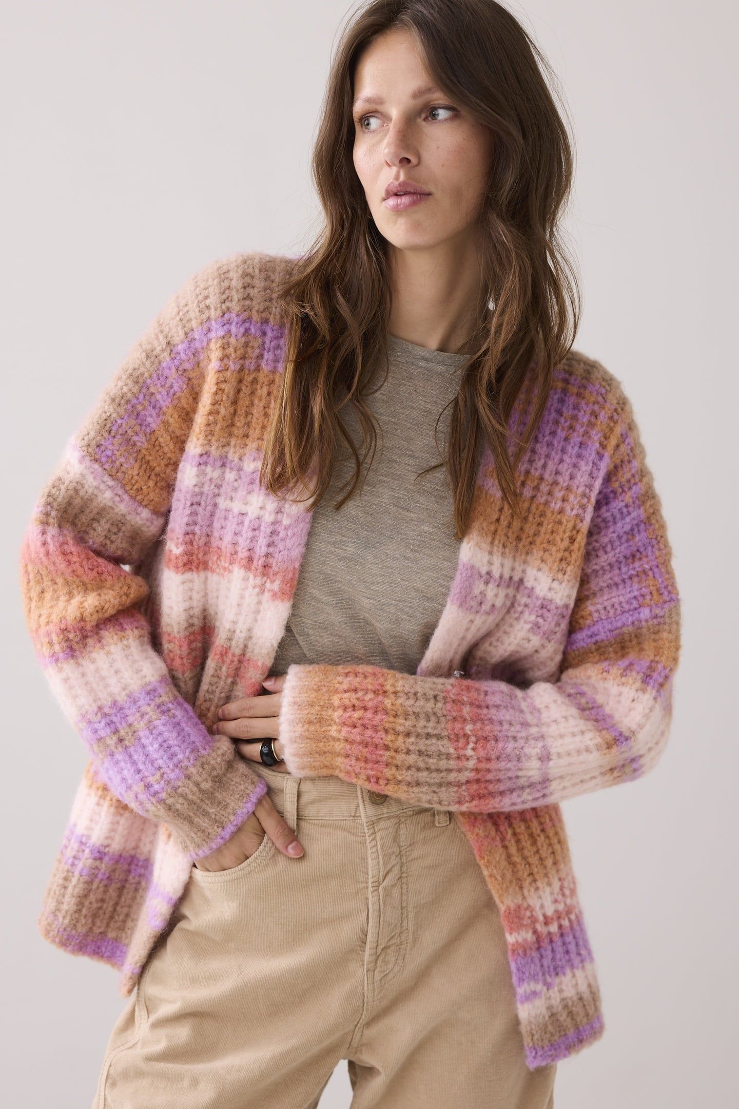 CARDIGAN CUSHY WOOL BLEND KNIT MULTICOLOUR 2