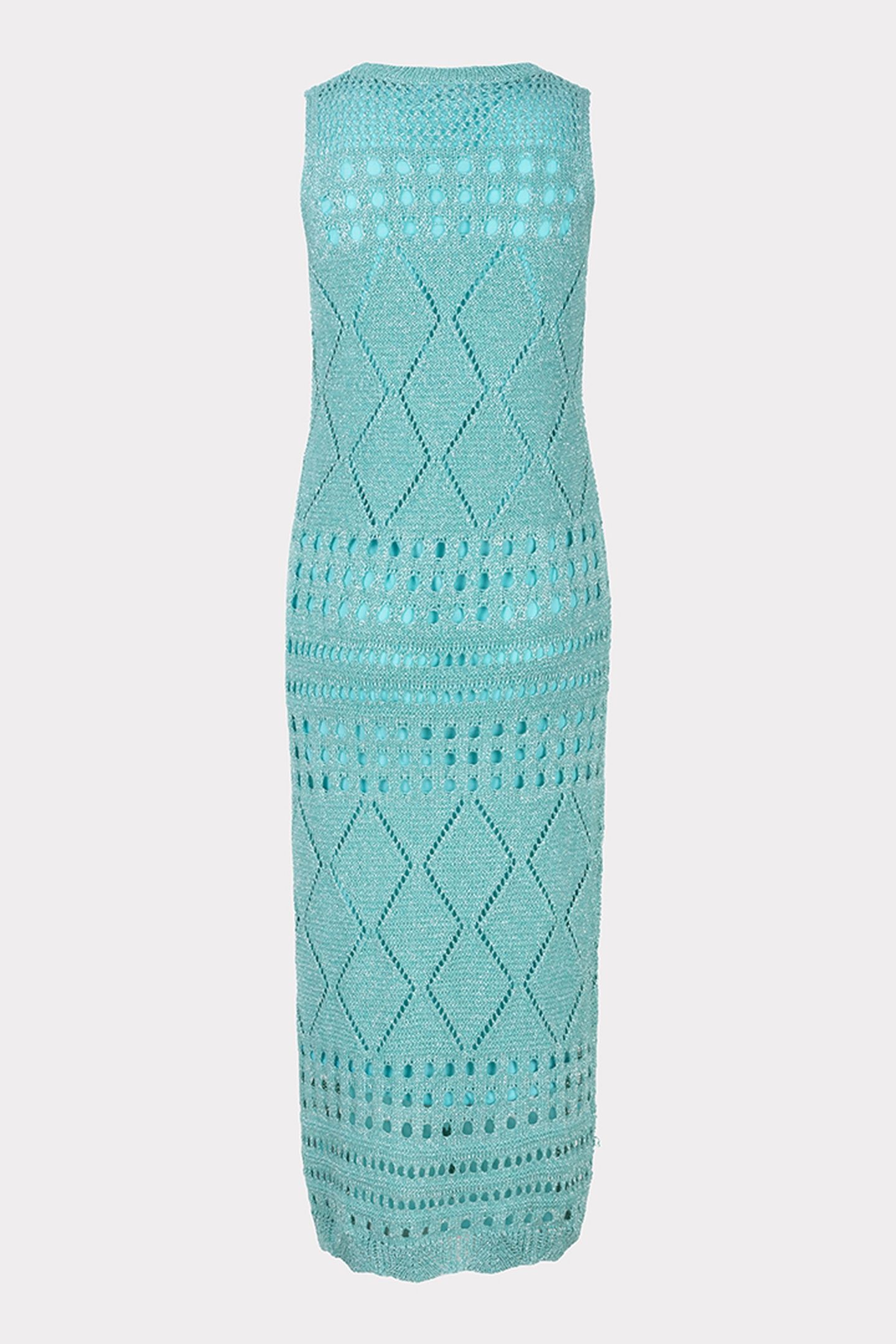 DRESS FANCY OPEN KNIT LUREX LAGOON 5