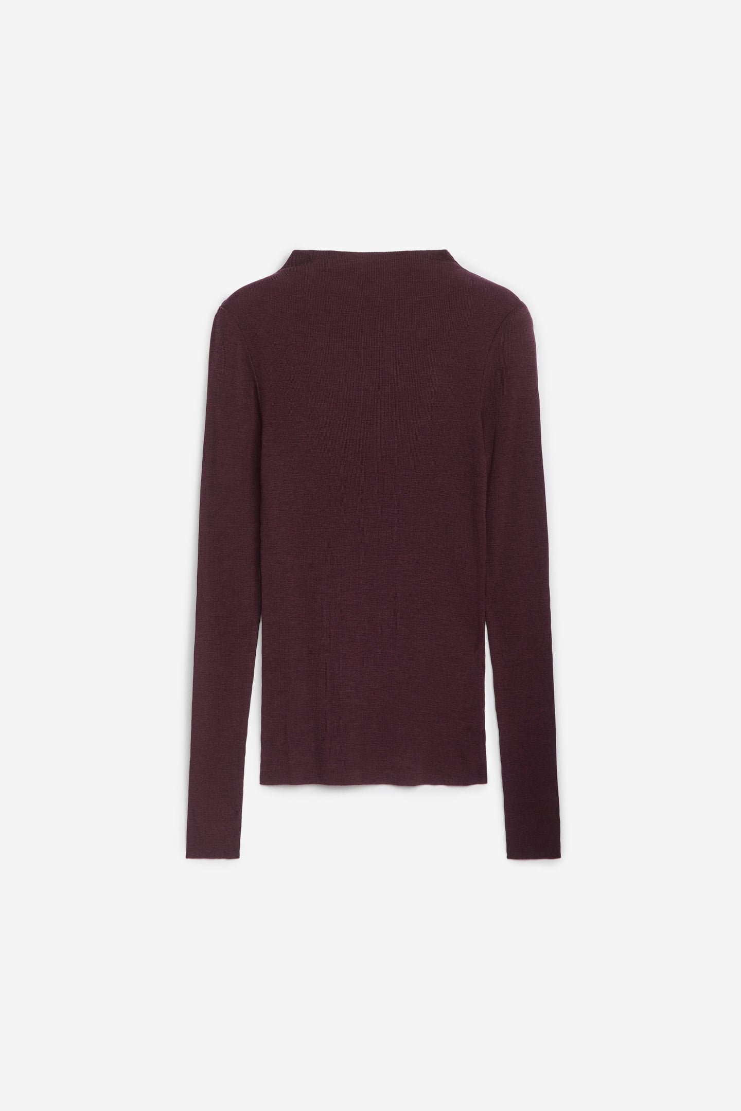 MOMA WOOL RIB MOCK NECK RED 3