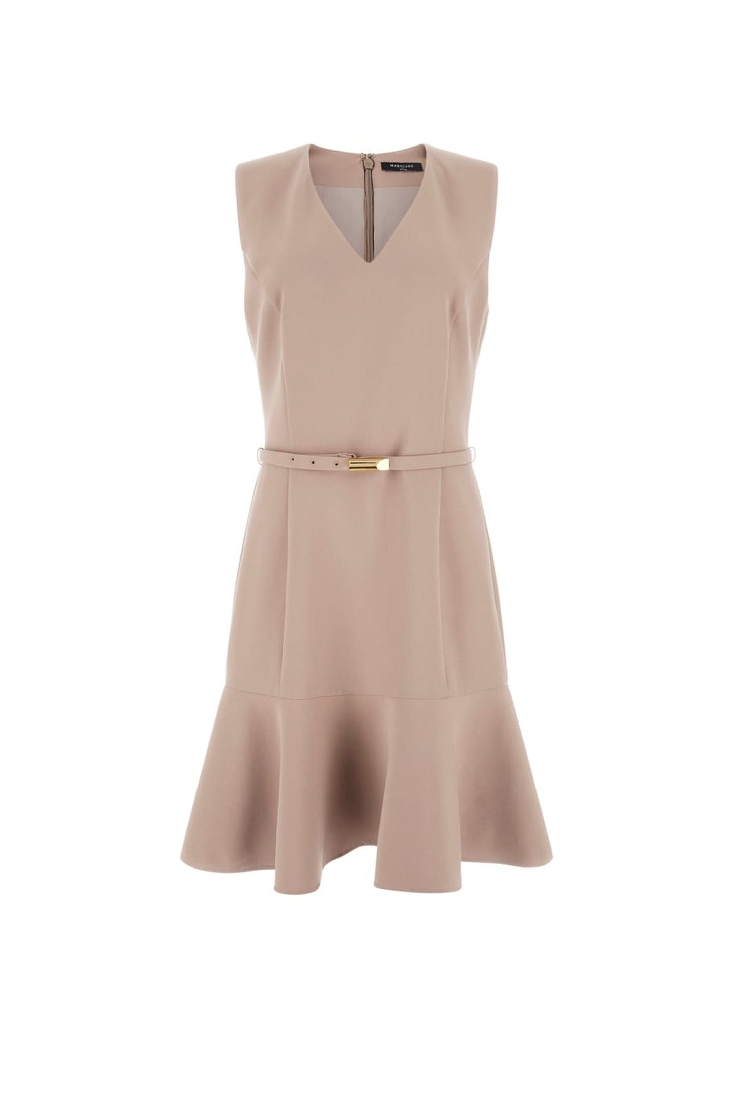 DALIA SL FLARED DRESS SILK TAUPE 7