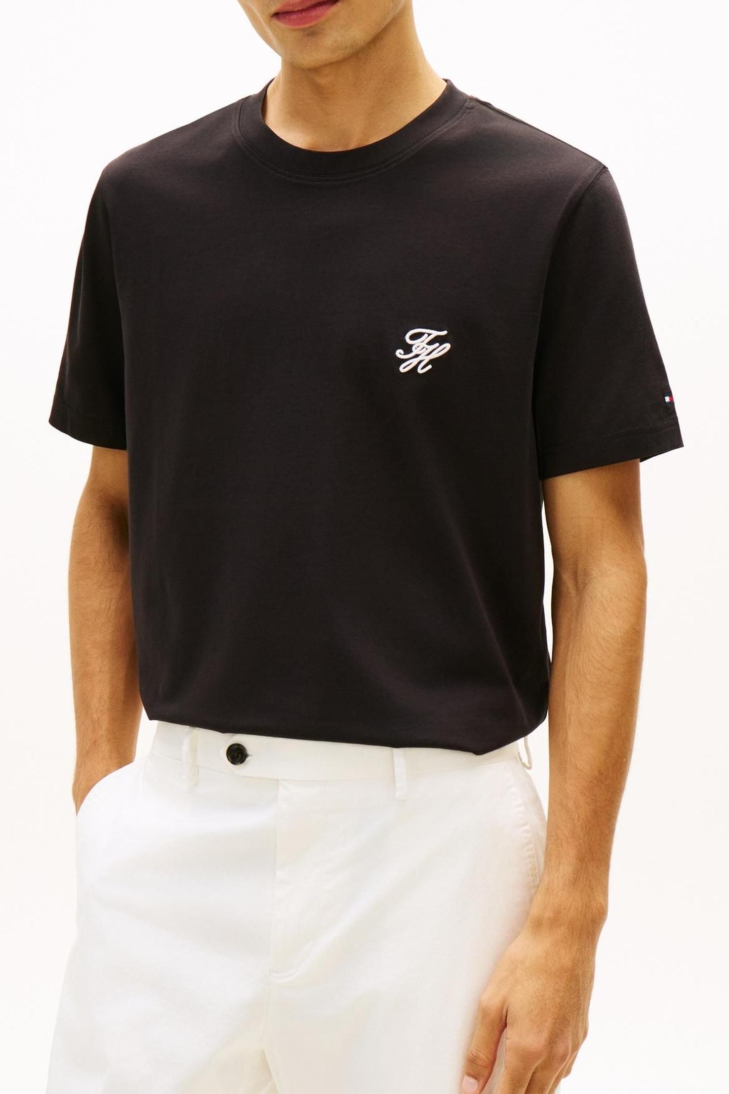 SCRIPT MONOGRAM T-SHIRT BLACK 2