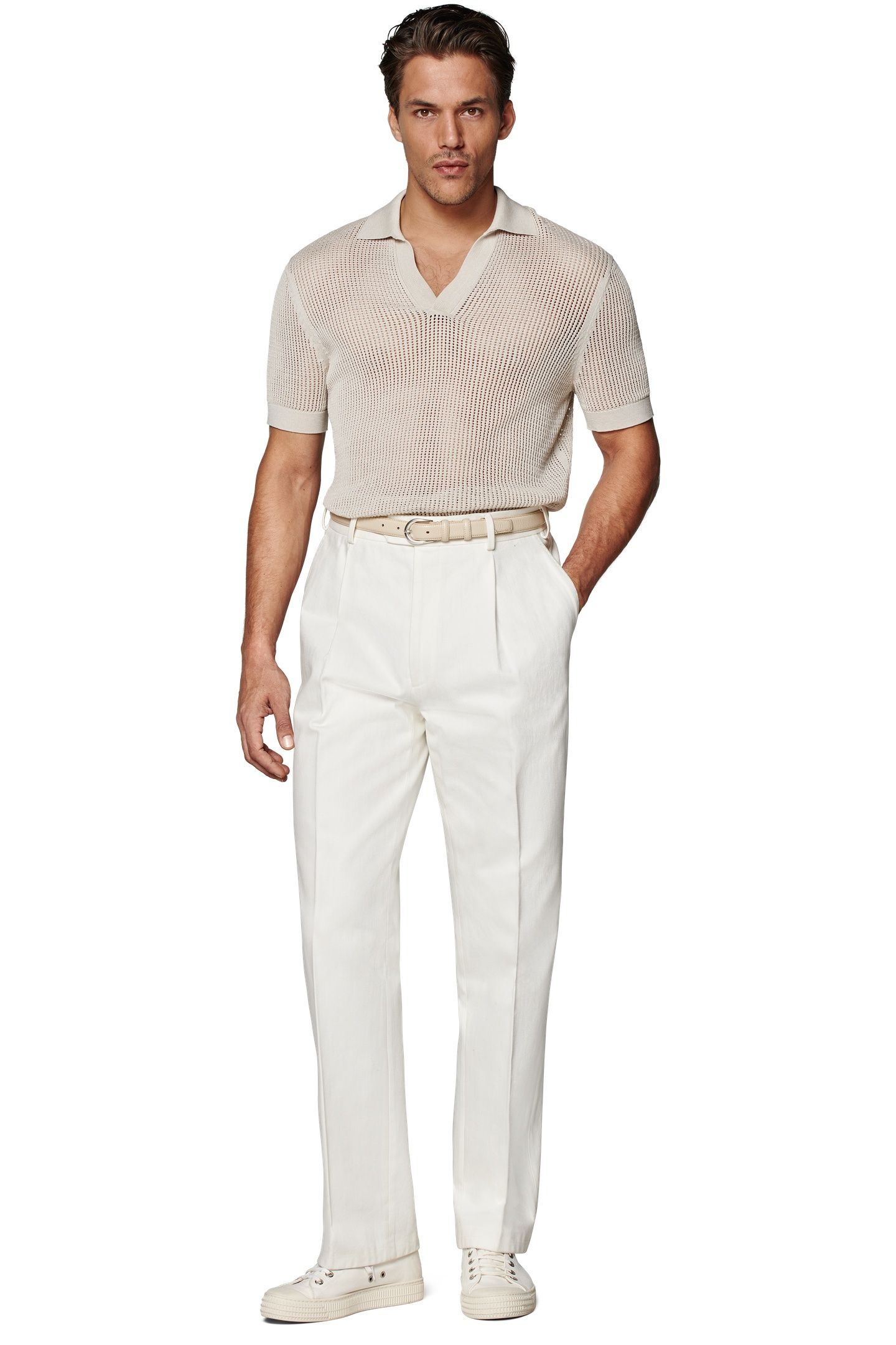 DUCA-OFF-WHITE FORMAL TROUSERS OFF-WHITE 4