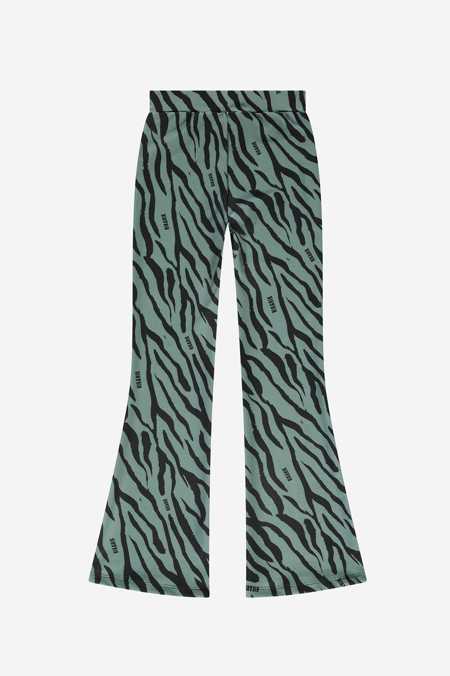 ZEBRA FLARED PANTS GREY GREEN 2