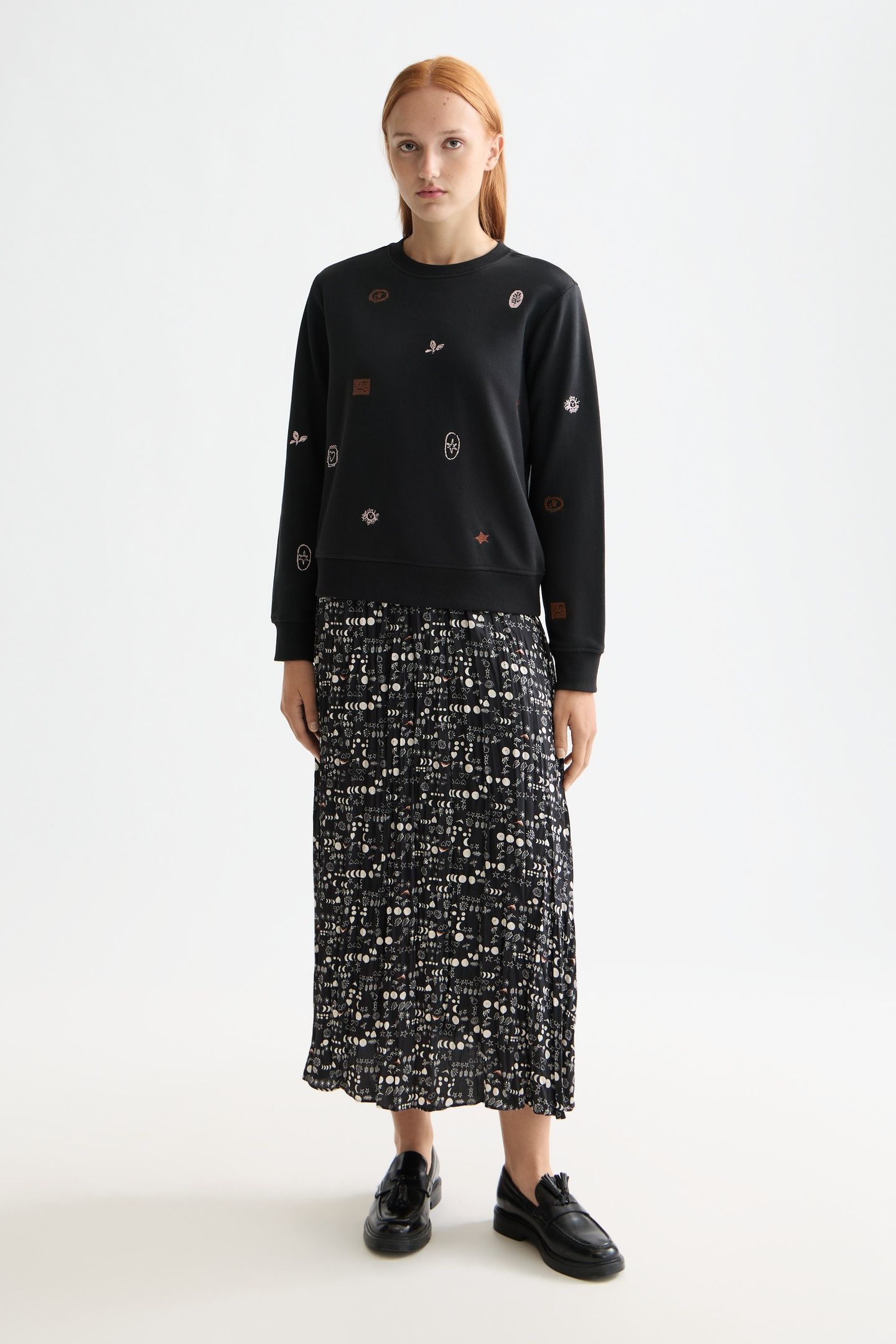 MINI EMBROIDERY REGULAR FIT SWEATSHIRT METEORITE 2