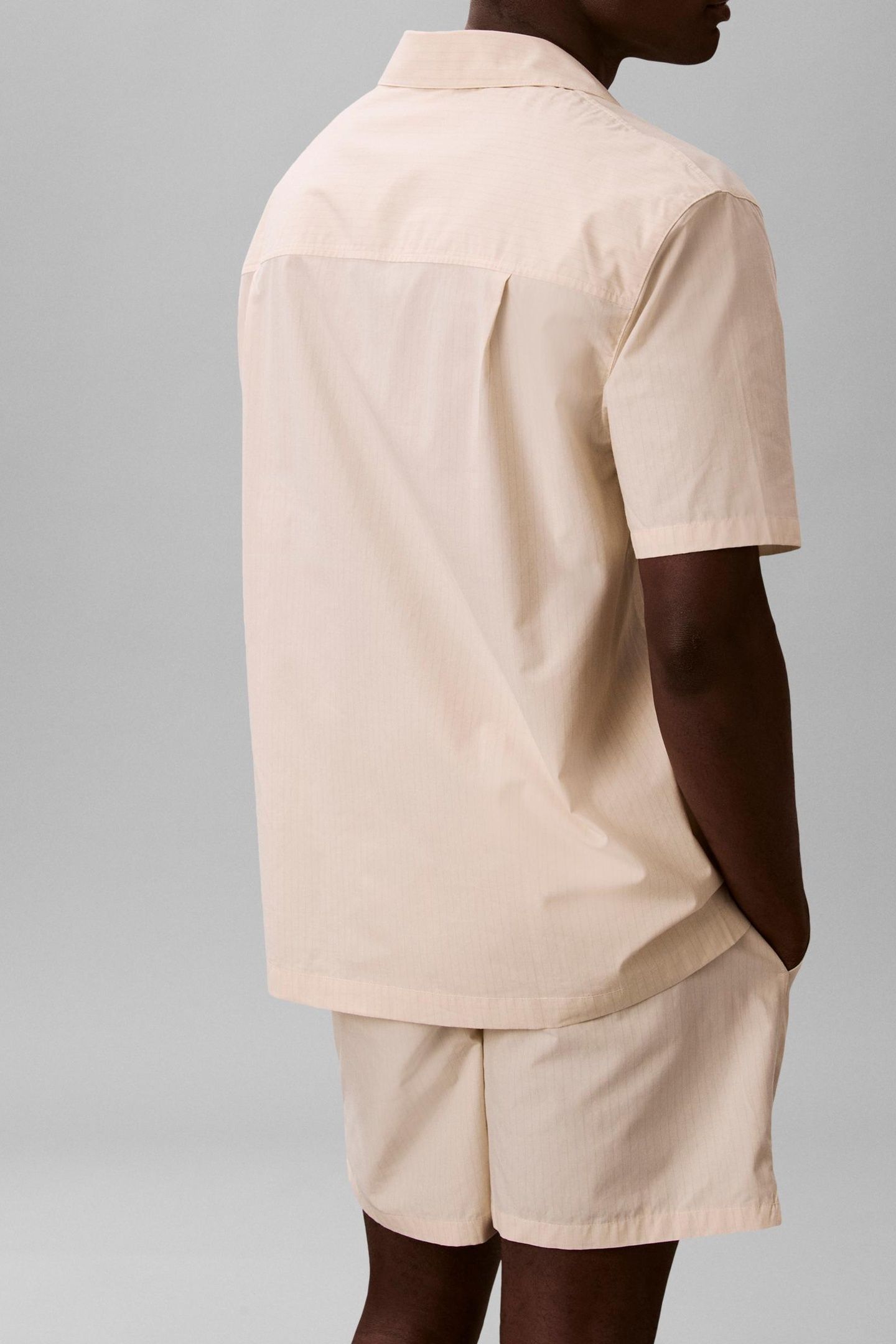 HERITAGE CREST S/S SLEEP TOP SLIM STRIPE CHALK 3