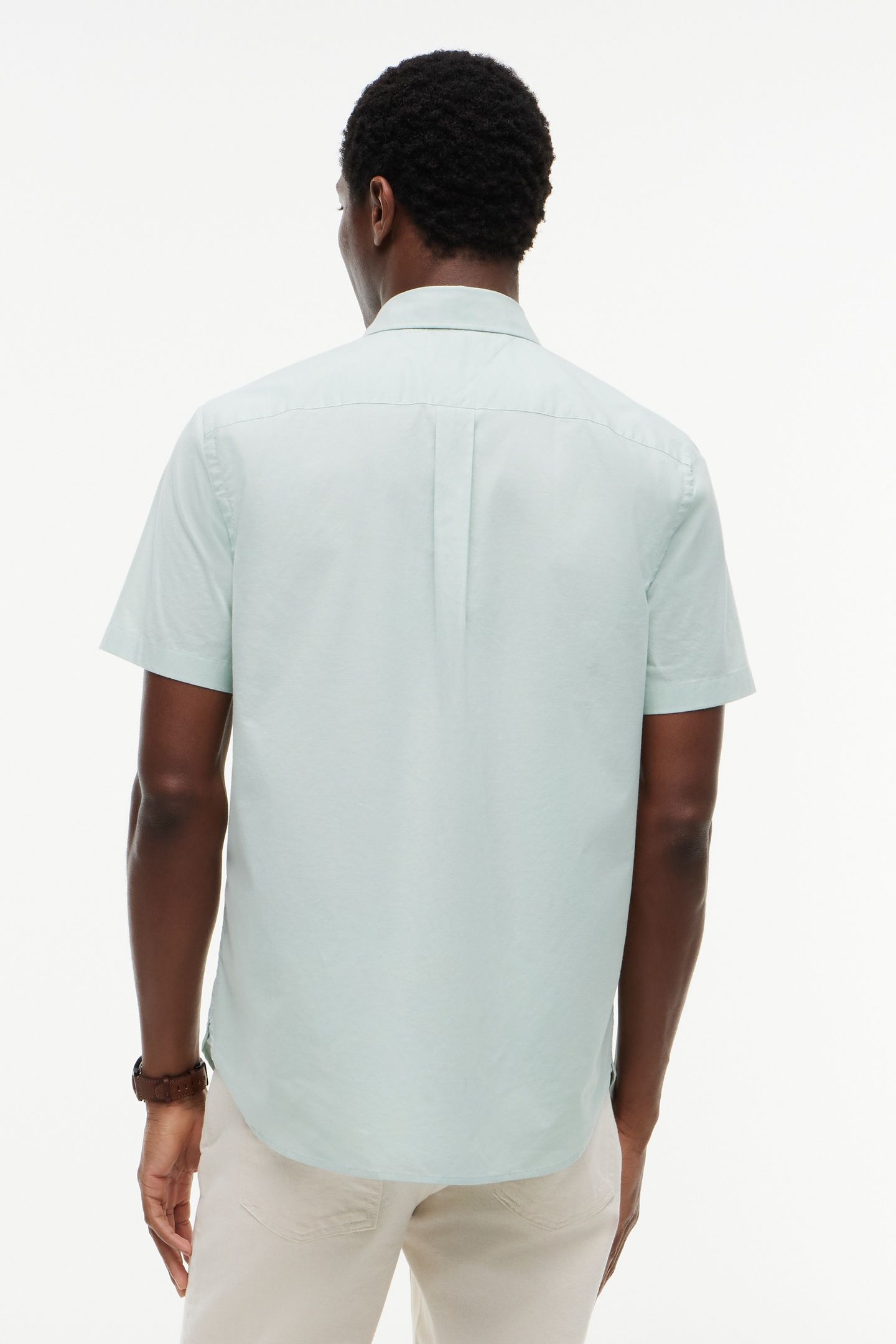 LIGHT OXFORD SOLID SHIRT CRUSHED MINT 3