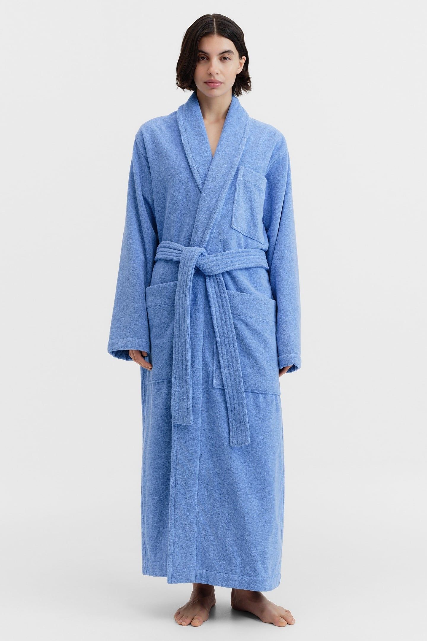 UNISEX CLASSIC BATHROBE CLEAR BLUE 1