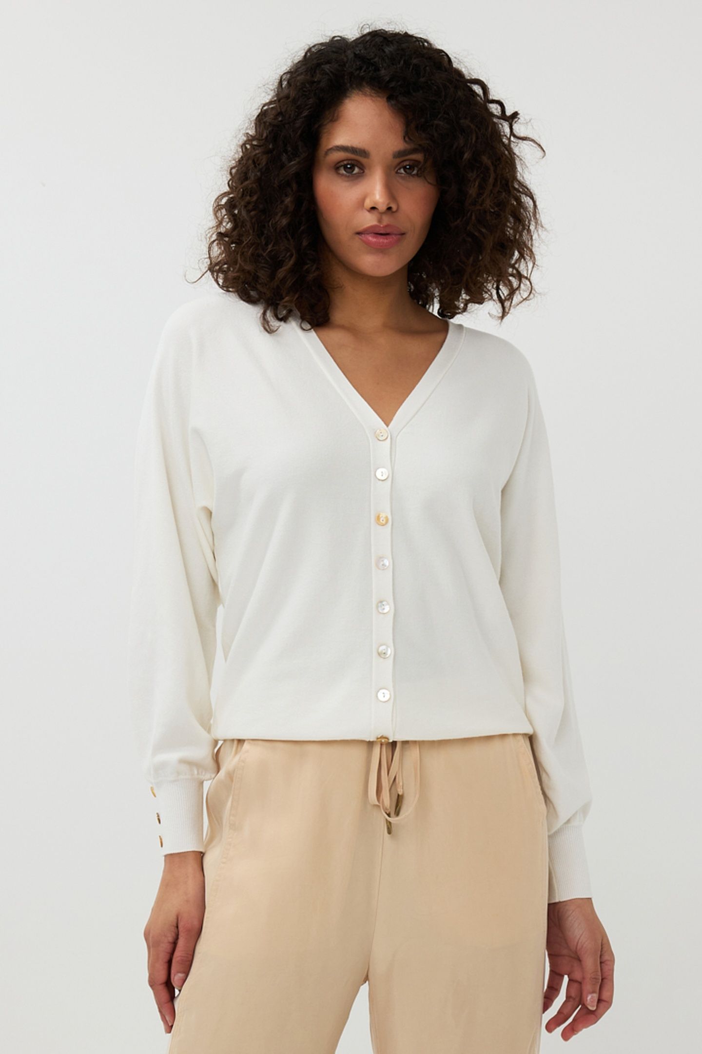 CARDIGAN BATWING BASIC KNIT OFF WHITE 2