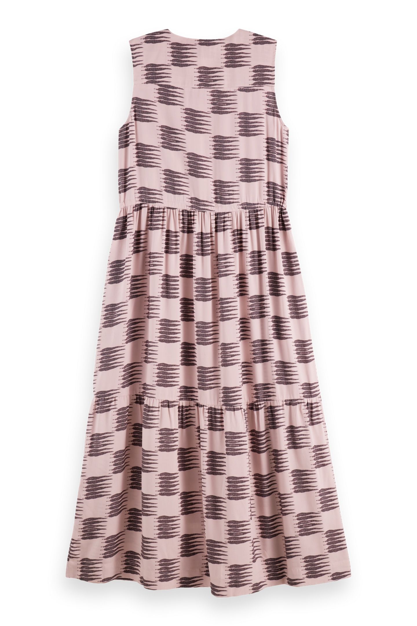 MIDI DRESS WITH GATHERED WAIST FEATHER BLOCK 4