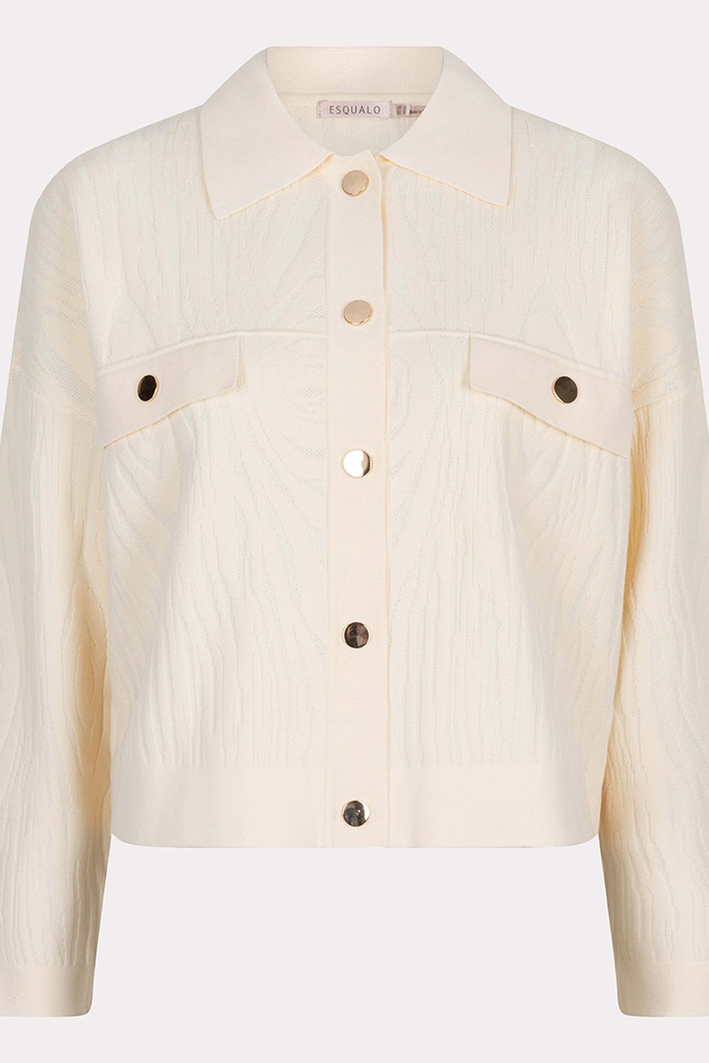 CARDIGAN JACQUARD 2TONE OFF WHITE 5