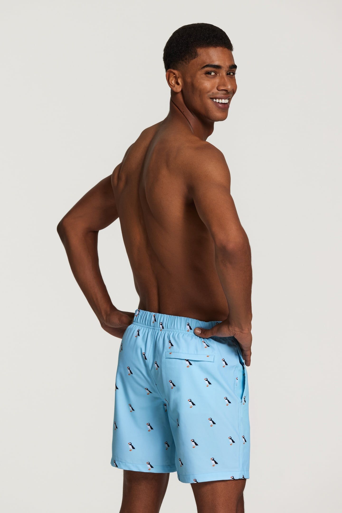 STRETCH SWIMSHORT PUFFIN MAYAN BLUE 3