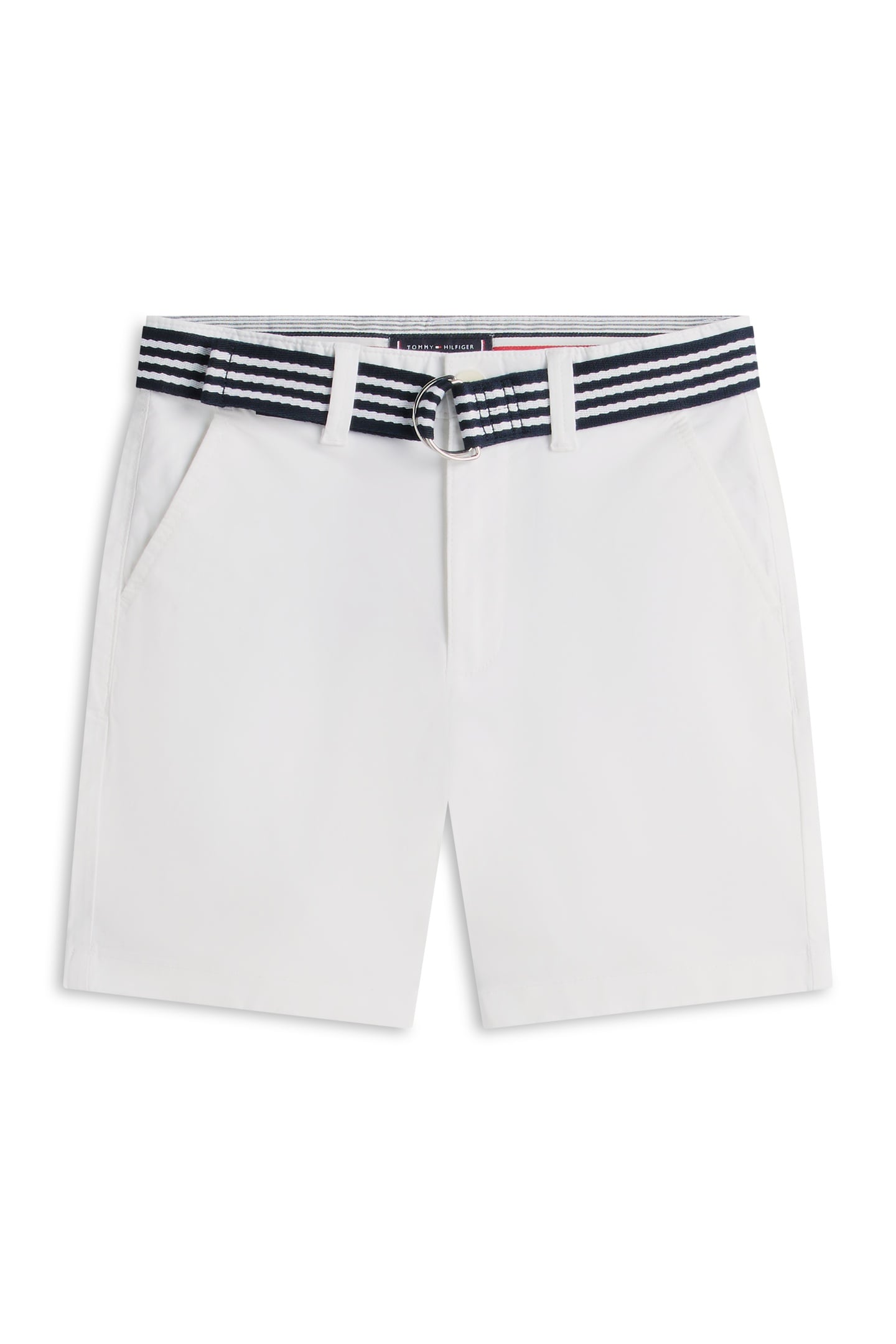 BOYS BAGGY CHINO BELTED SHORTS WHITE 5