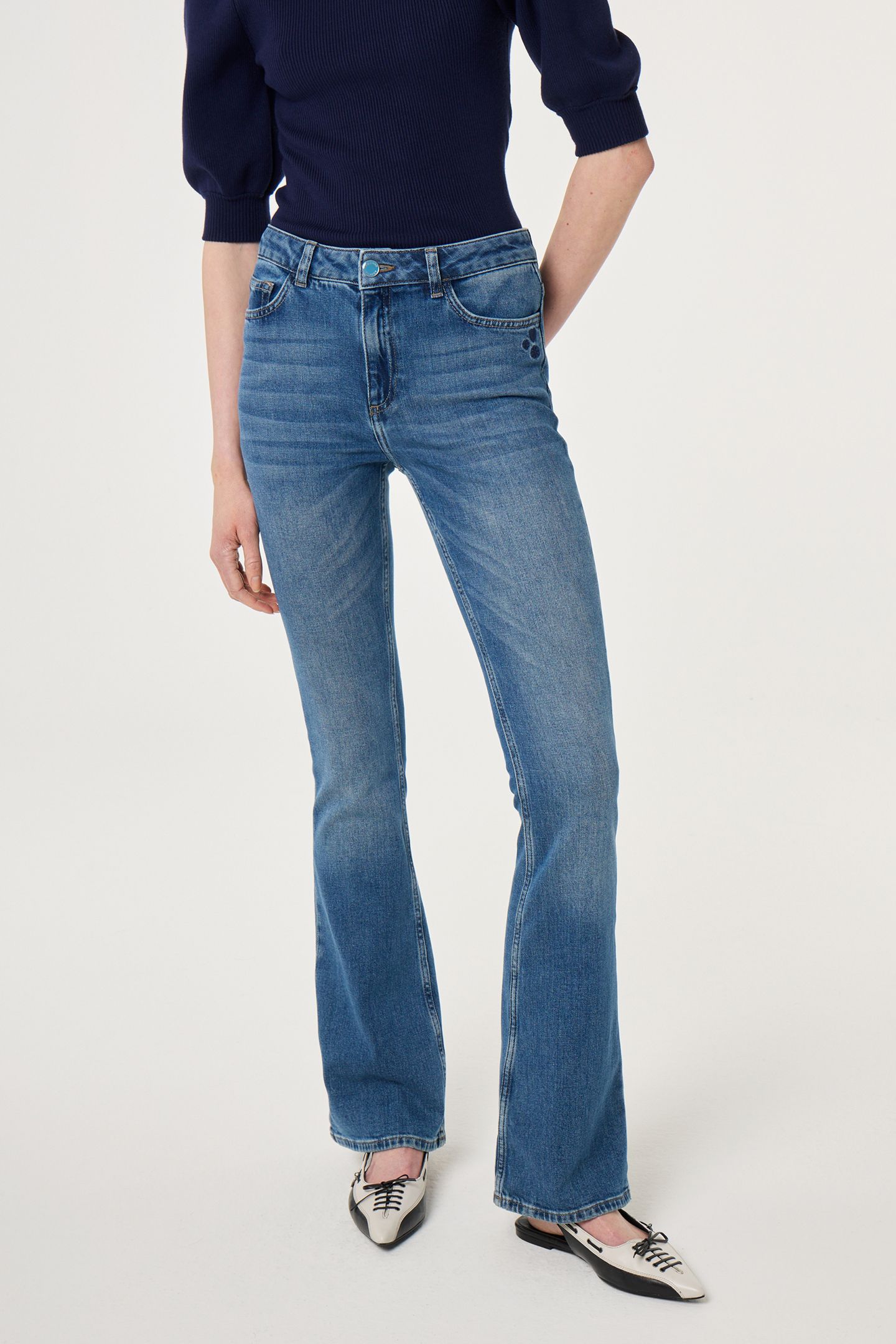 THEA WIDE LEG JEANS CORNFLOWER BLUE 2