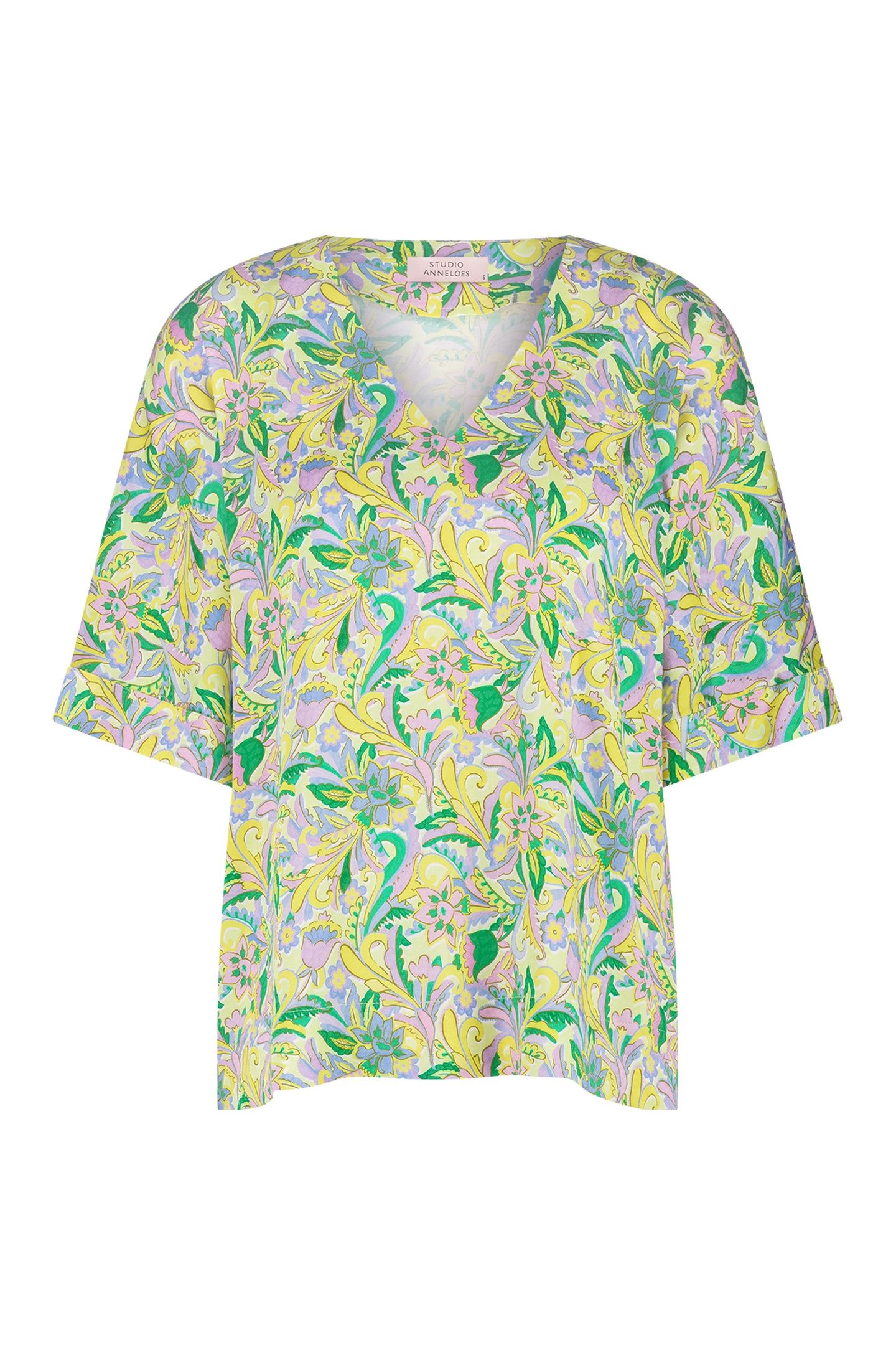 PATTY PASTEL V NECK TOP MULTI COLOR 3