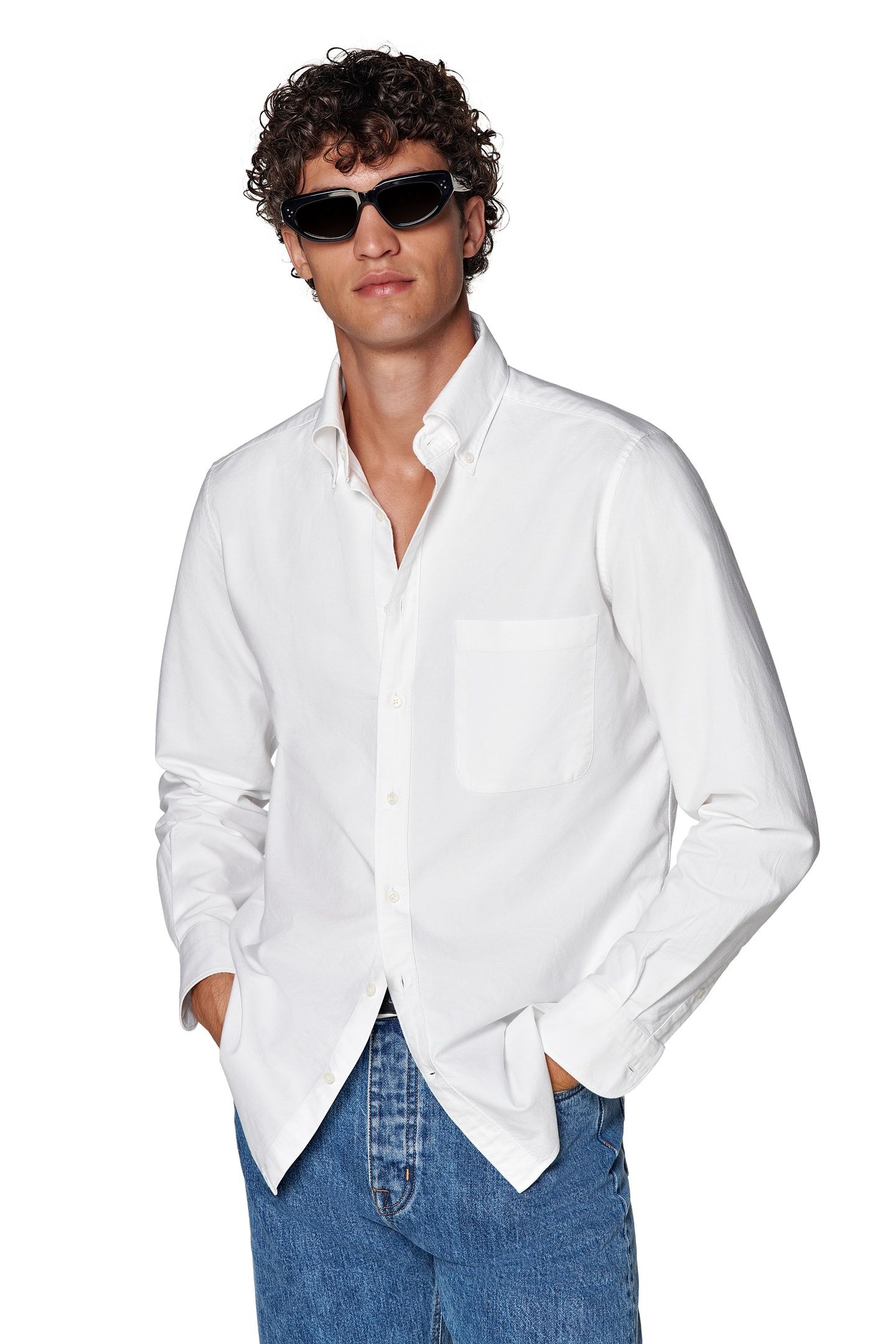 WASHED OXFORD CASUAL SHIRTS WHITE 2