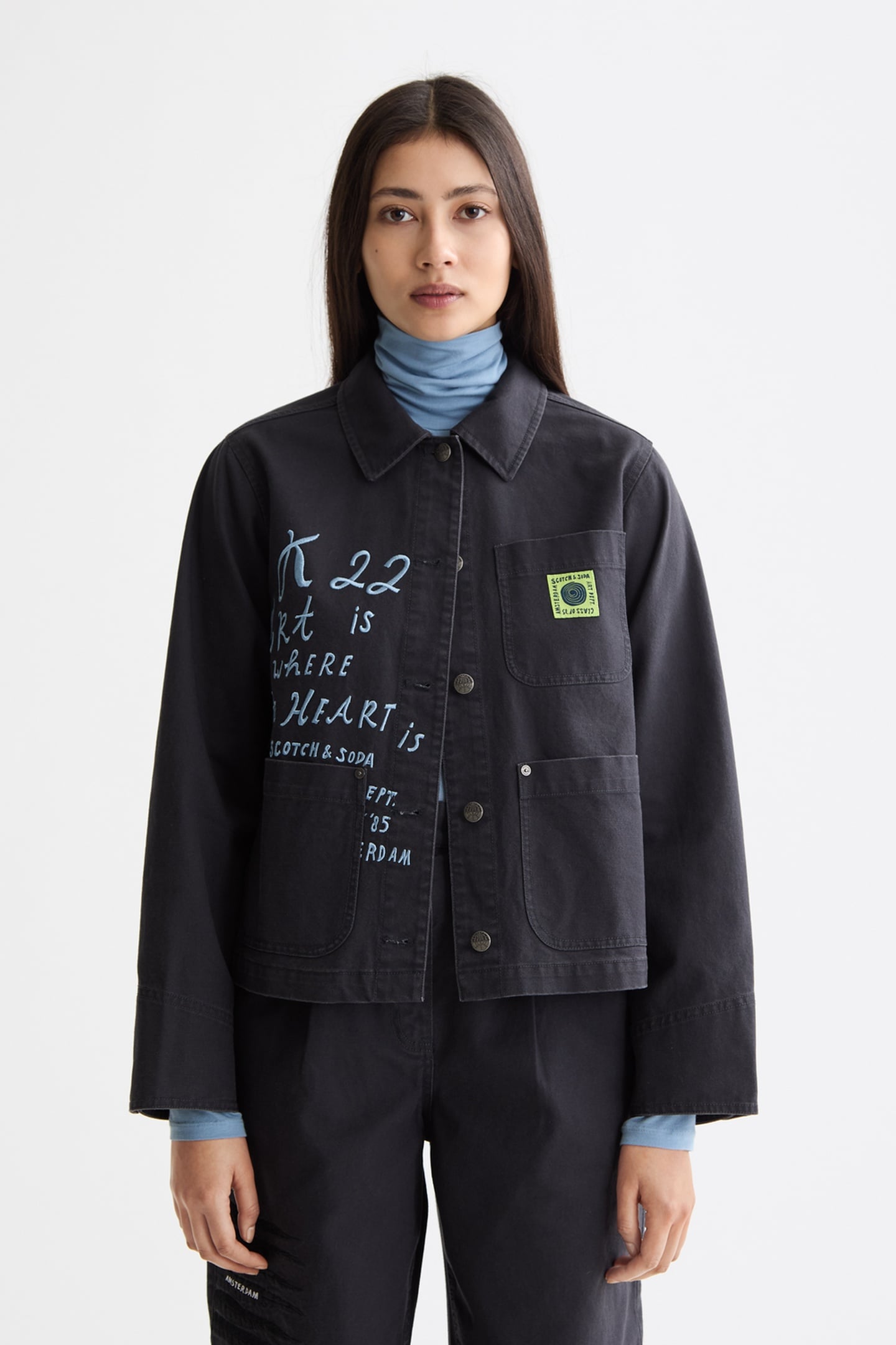 WASHED WORKWEAR JACKET CHARCOAL ART 1