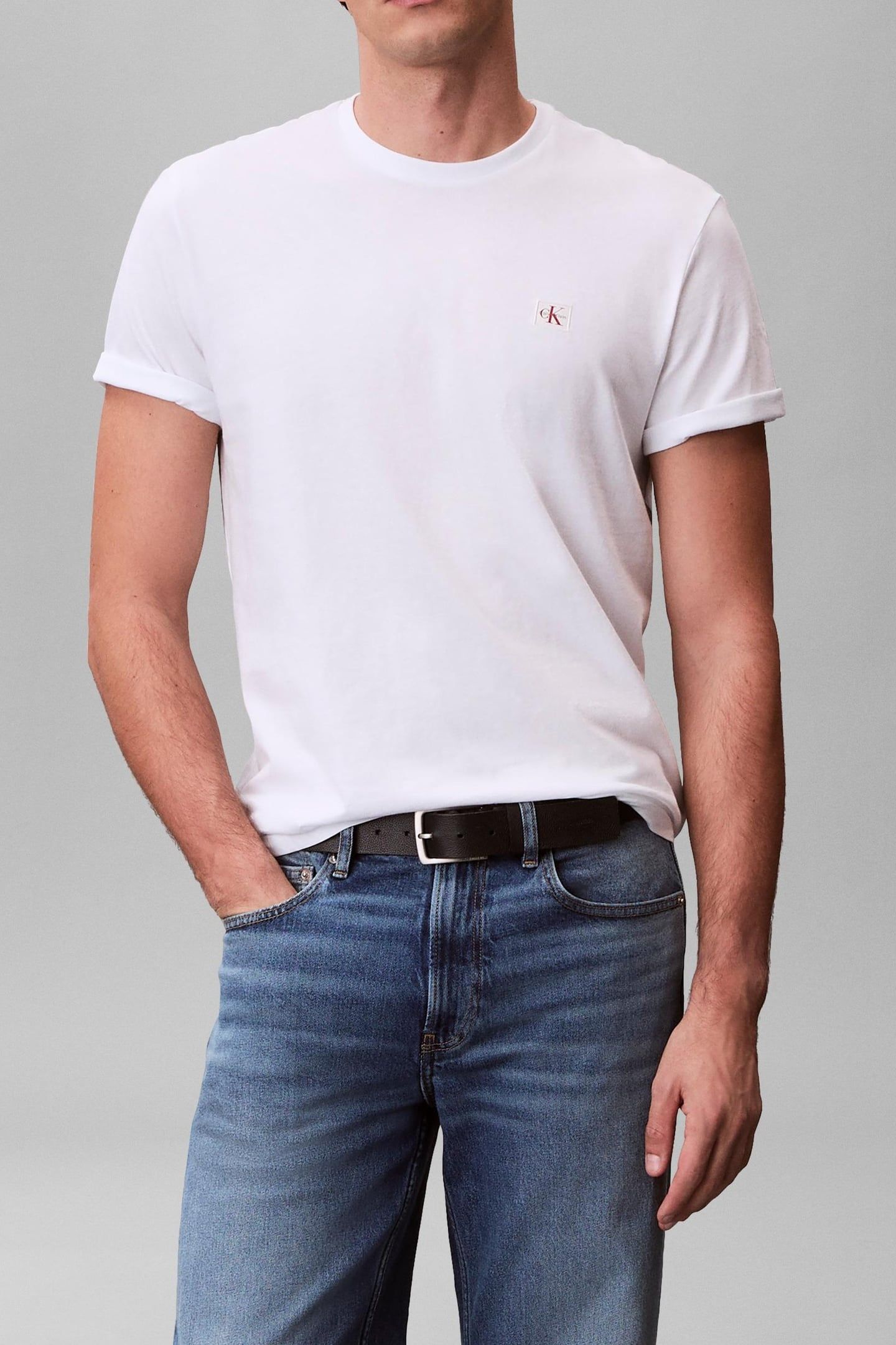 SS BADGE TEE 2-PACK BRIGHT WHITE/CLASSIC BLUE 1
