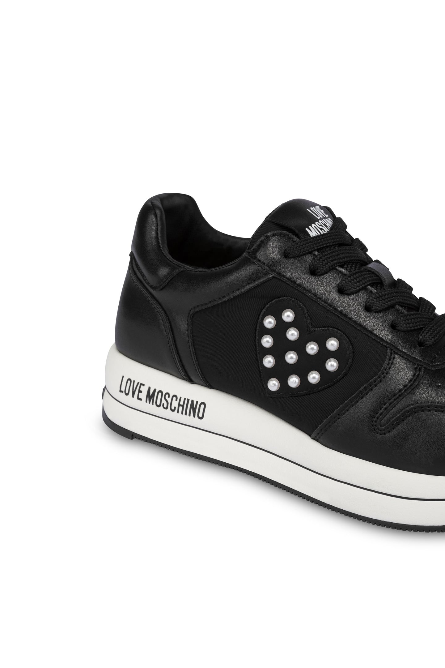 PEARLS CALFSKIN SNEAKERS BLACK 3