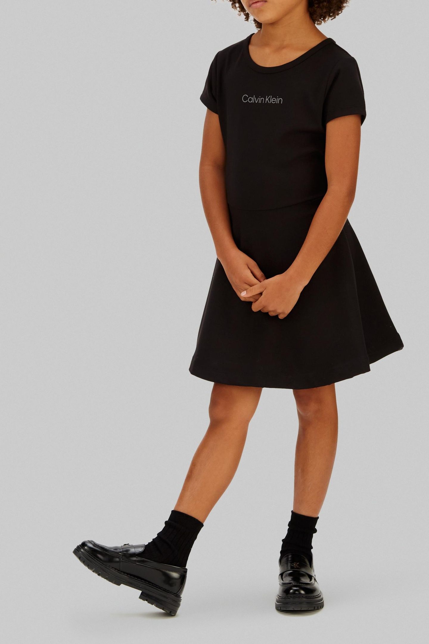 GIRLS PUNTO SS DRESS BLACK 1