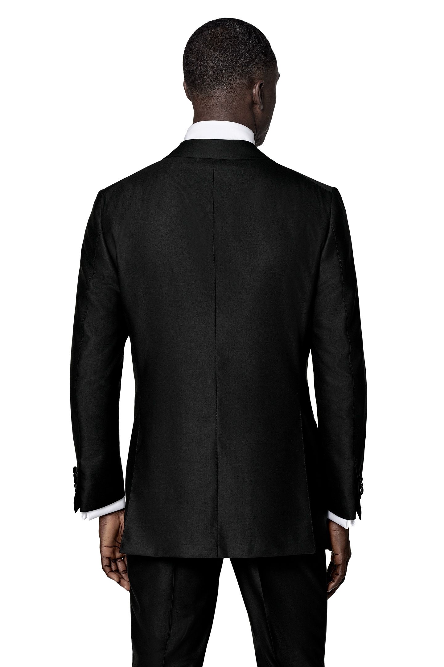 MILANO BLACK PURE WOOL S130 NESTED TUXEDOS BLACK 6