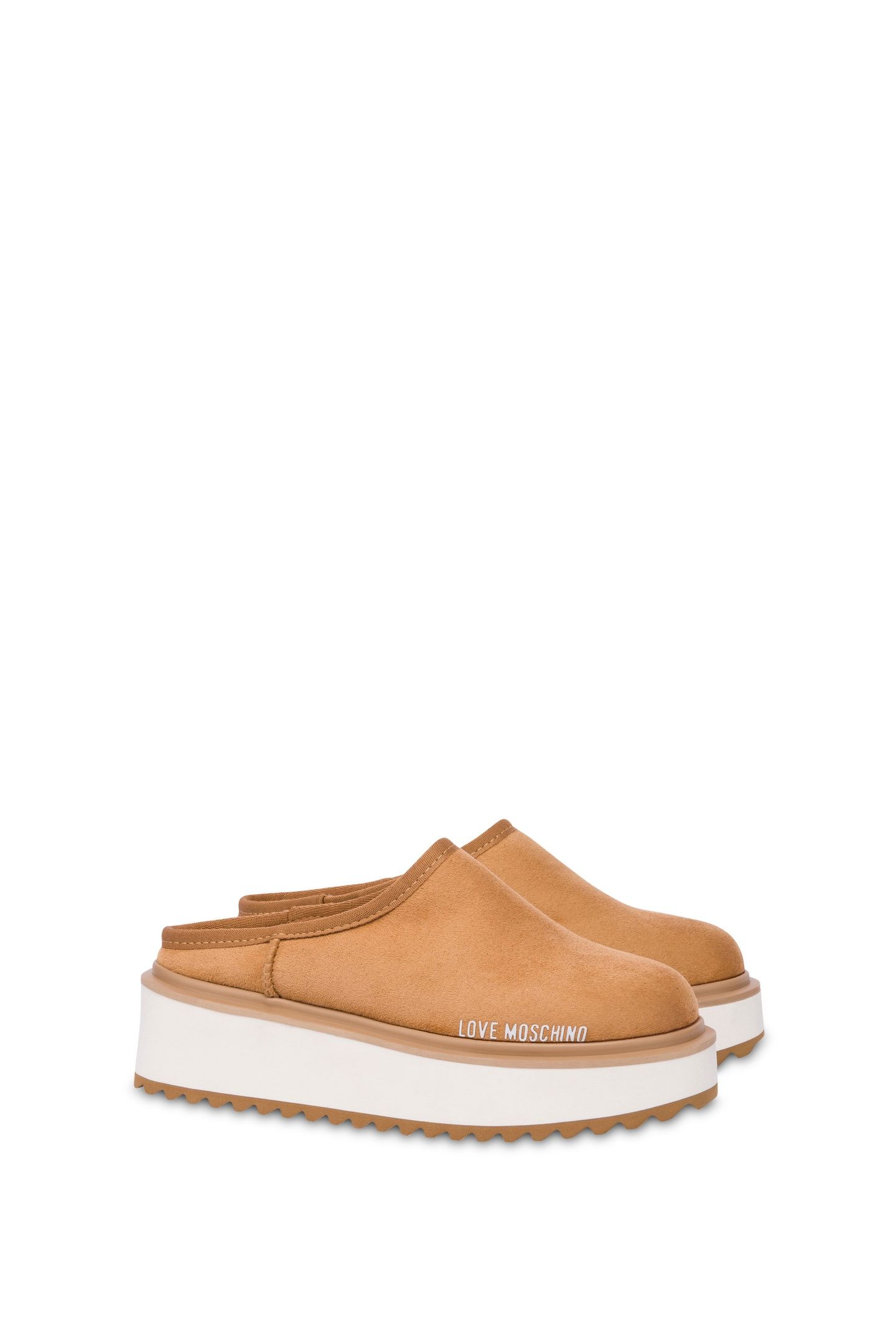 PLATFORM POWER VELOUR CLOGS BROWN 2