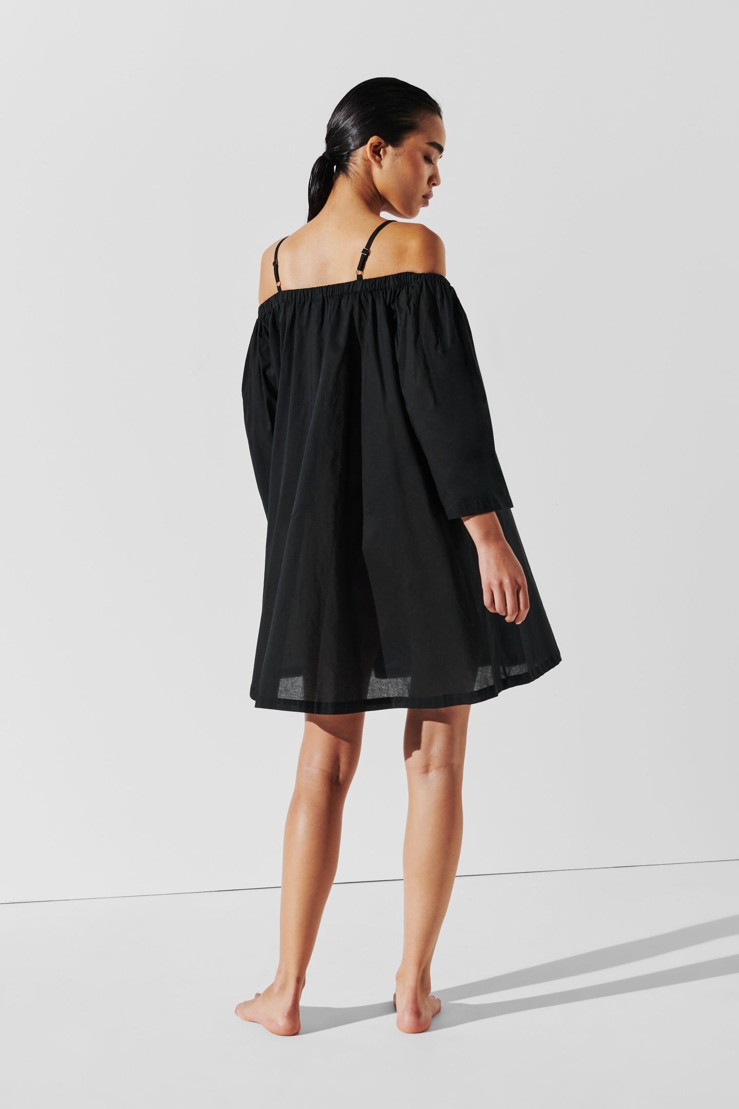KARL DNA OFF SHOULDER DRESS BLACK 2