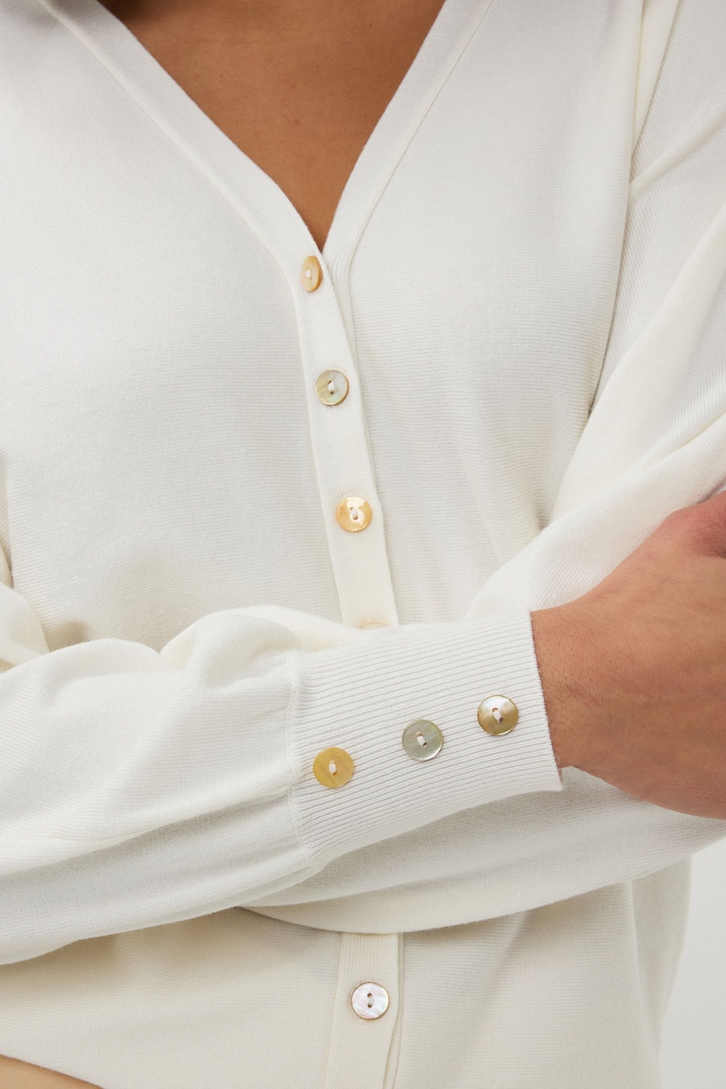 CARDIGAN BATWING BASIC KNIT OFF WHITE 8