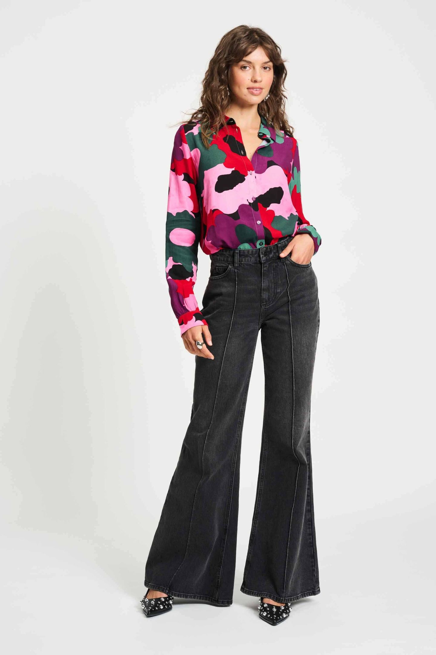 BLOUSE - MILA ABSTRACT FLOWER 2