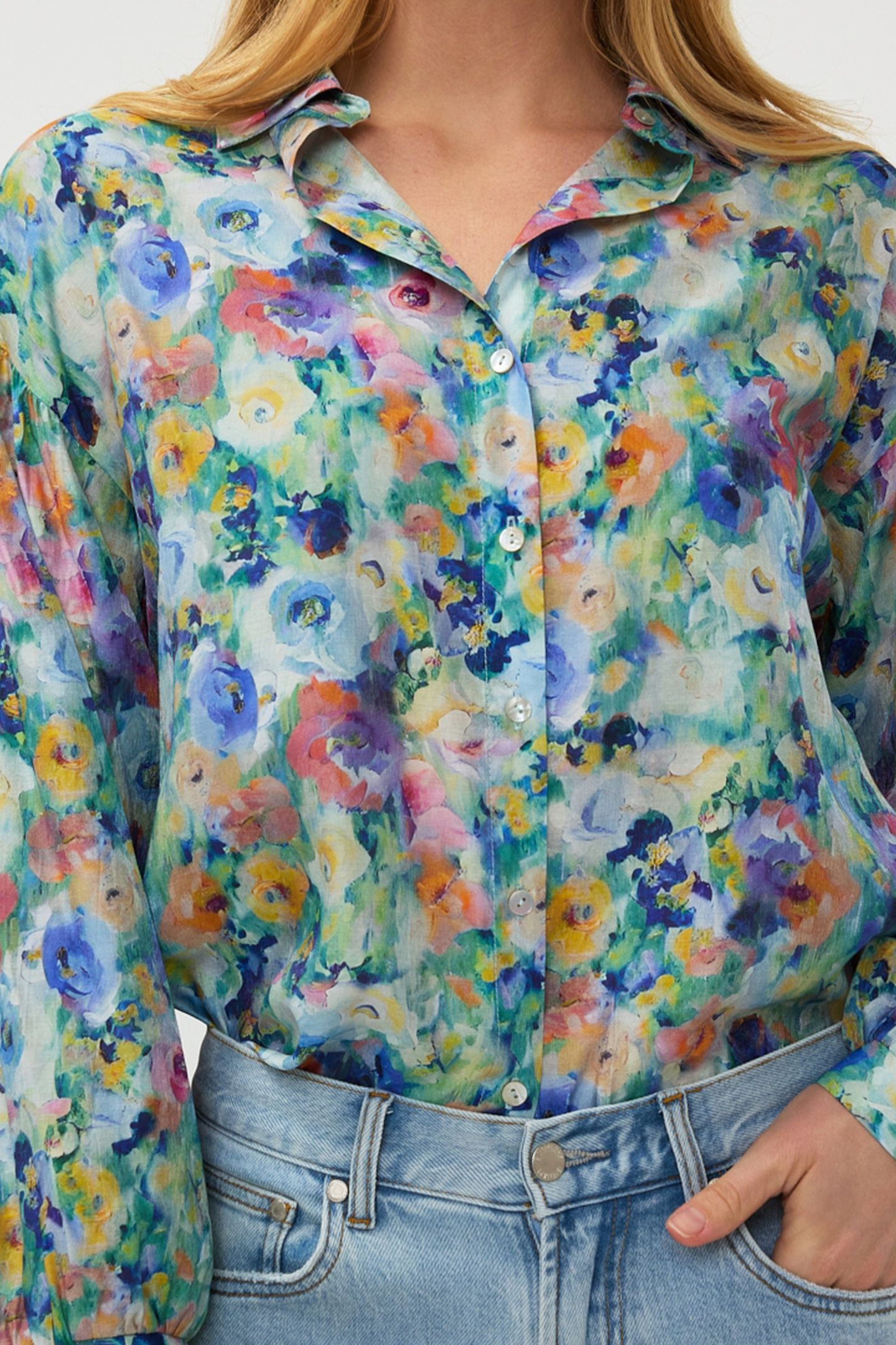 BLOUSE OVERSIZED UTOPIA FLOWER PRINT 7