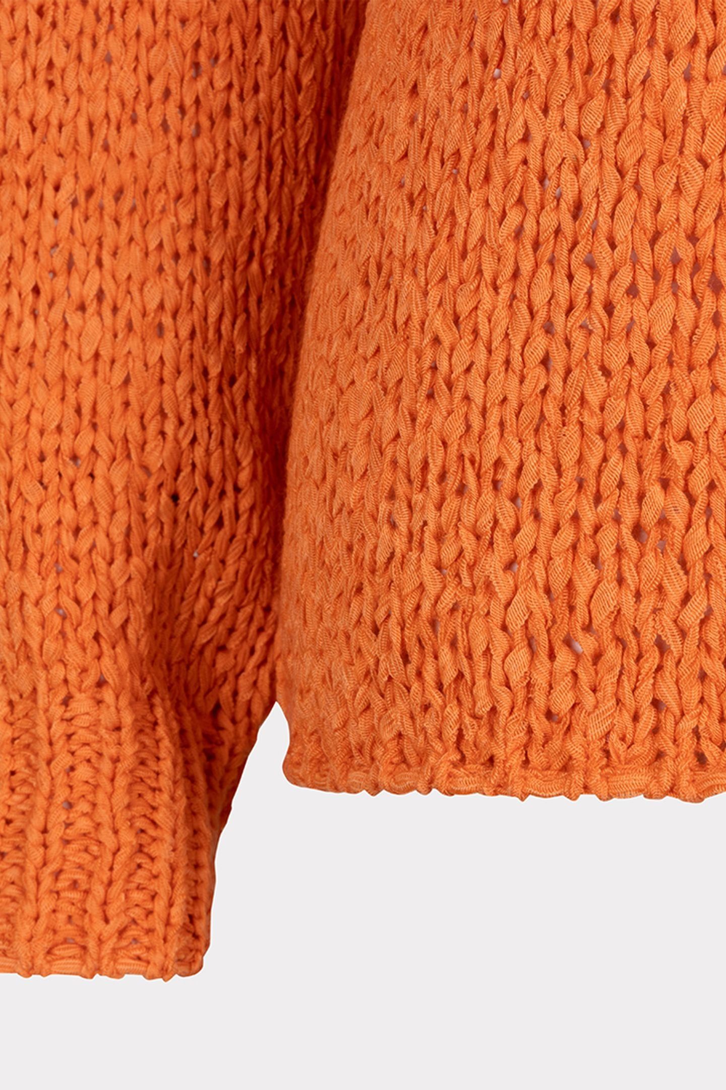 SWEATER V-NECK TAPE YARN APRICOT 7