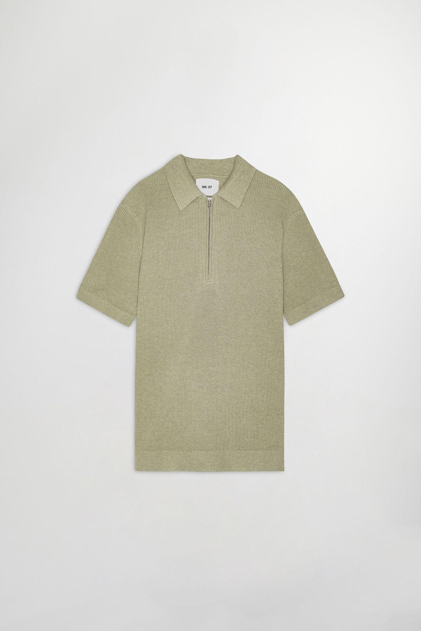 HANSIE SS ZIP 6600 KNIT SAGE GREEN 4