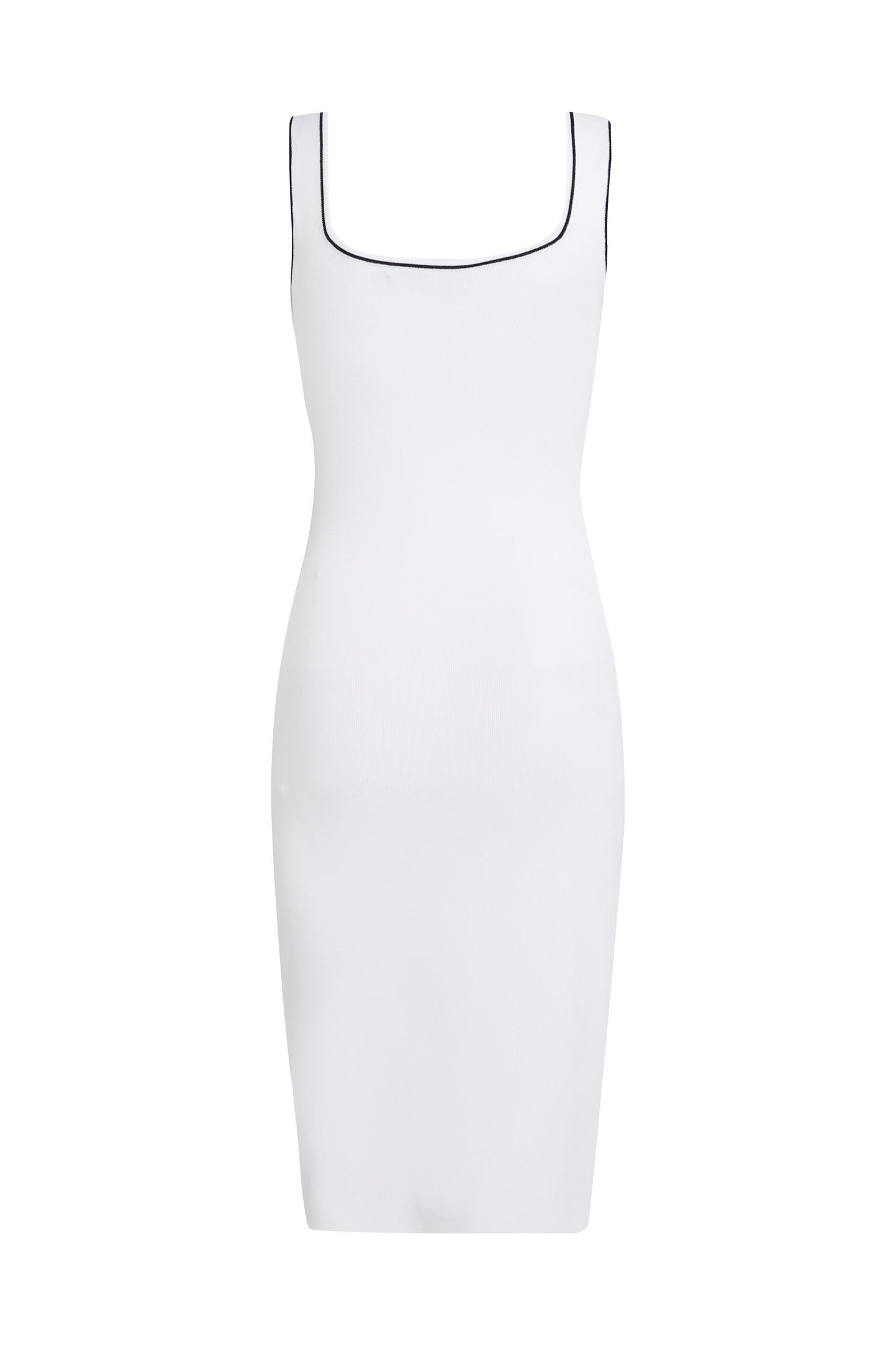 KNIT BODYCON DRESS WHITE 5