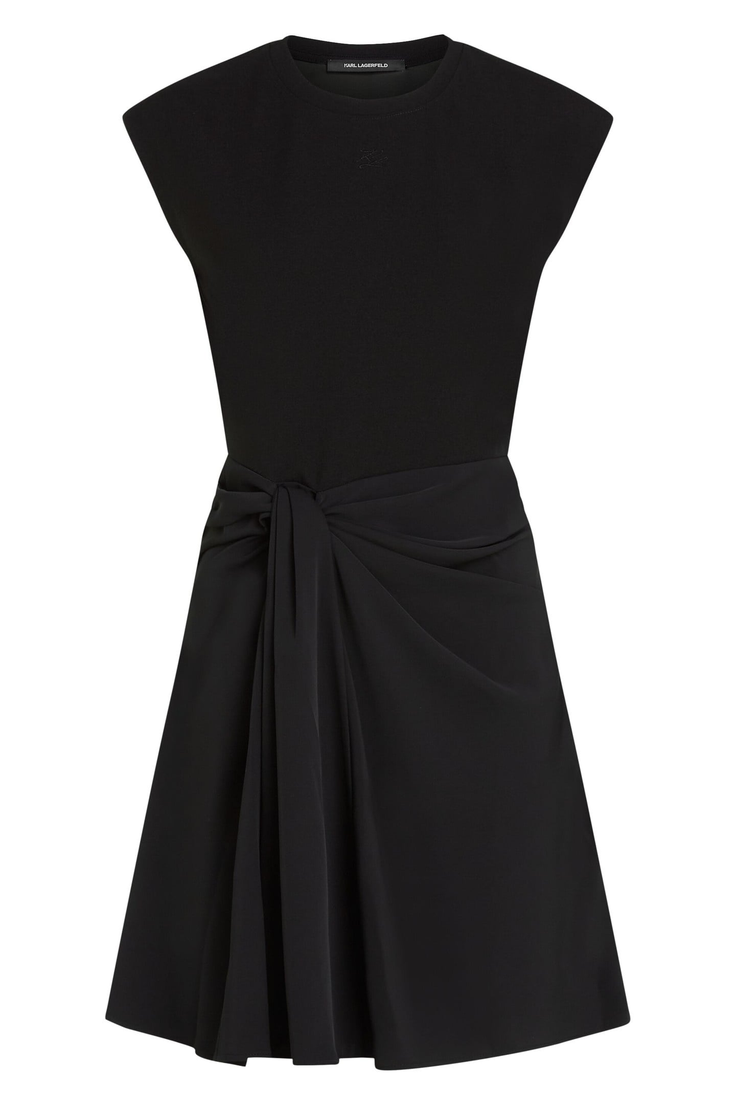 FABRIC MIX DRESS BLACK 4