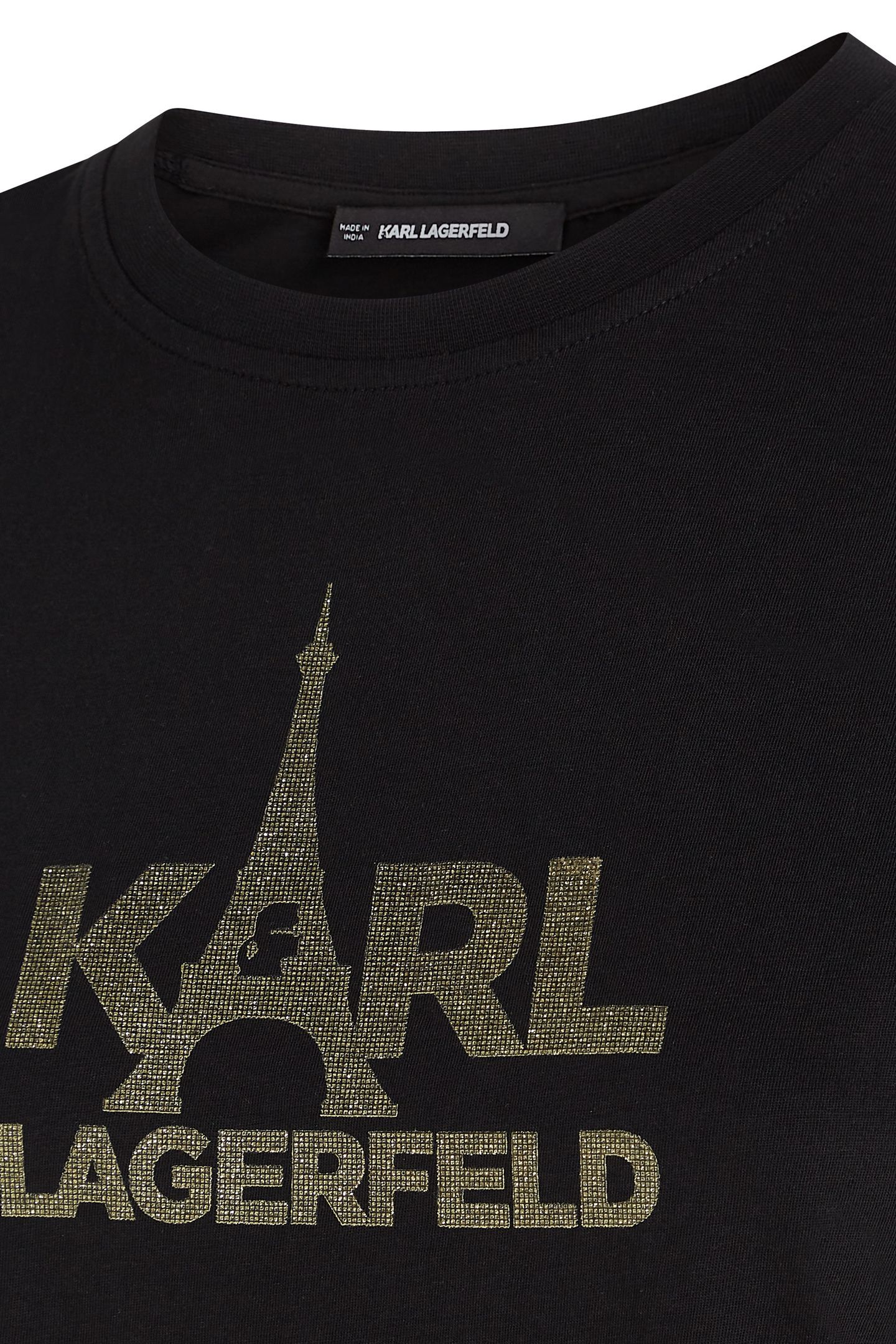 STACK PARIS FOIL PRINT T-SHIRT BLACK 3