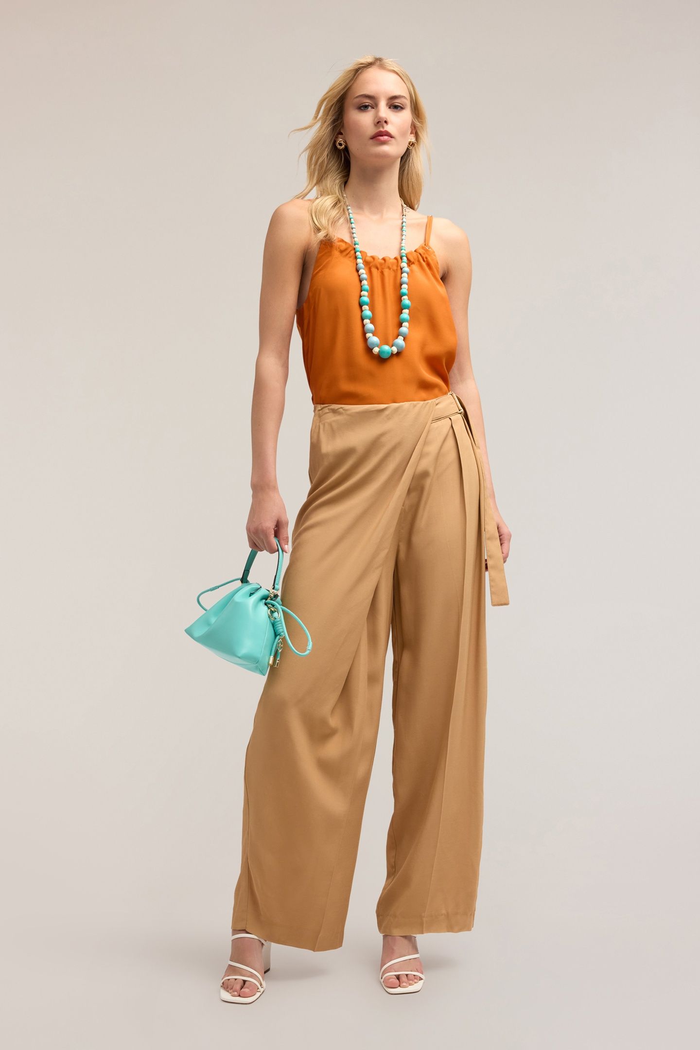 VISCOSE SARONG TROUSERS BEIGE 3