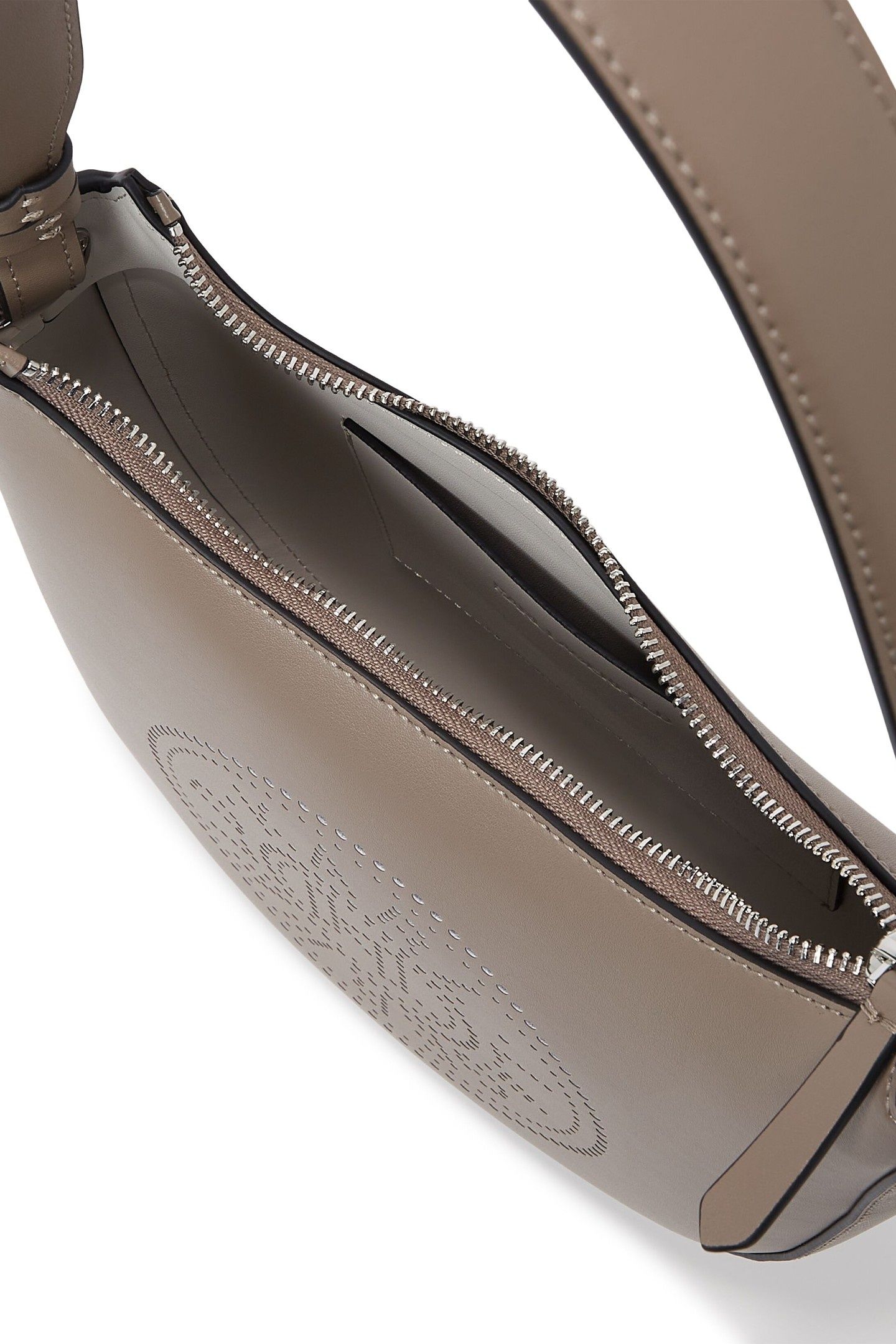 K/CIRCLE MOON SHOULDER BAG PERFORATED ASH GREY 5